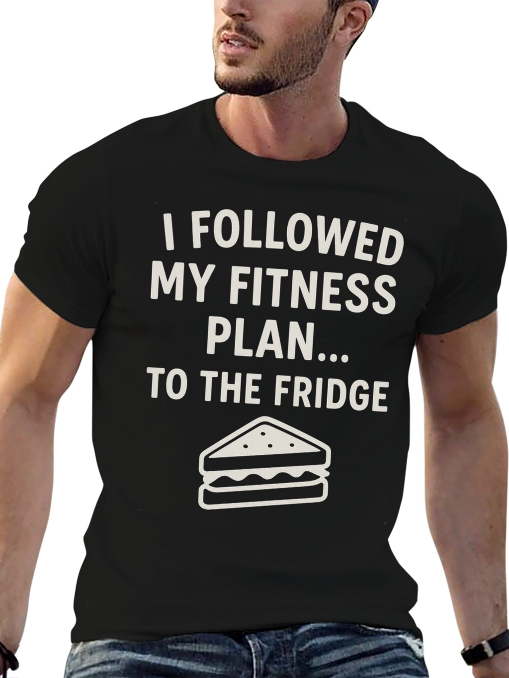 Funny Fitness Plan T-Shirt - Fridge Humor Tee