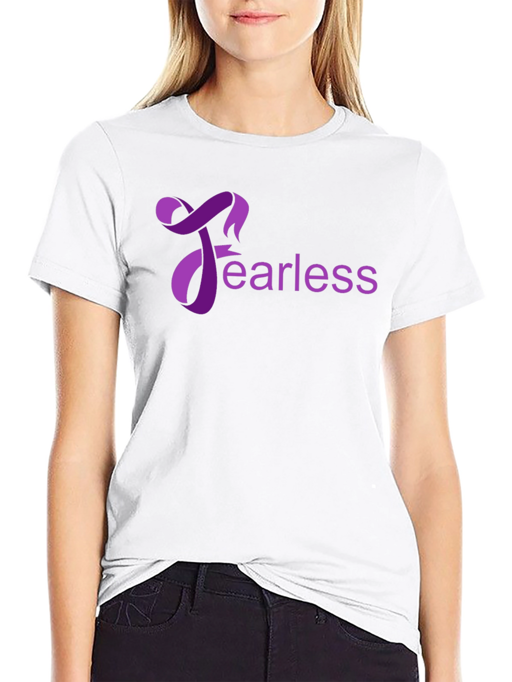 Fearless Graphic Tee - Black Cotton Casual Wear