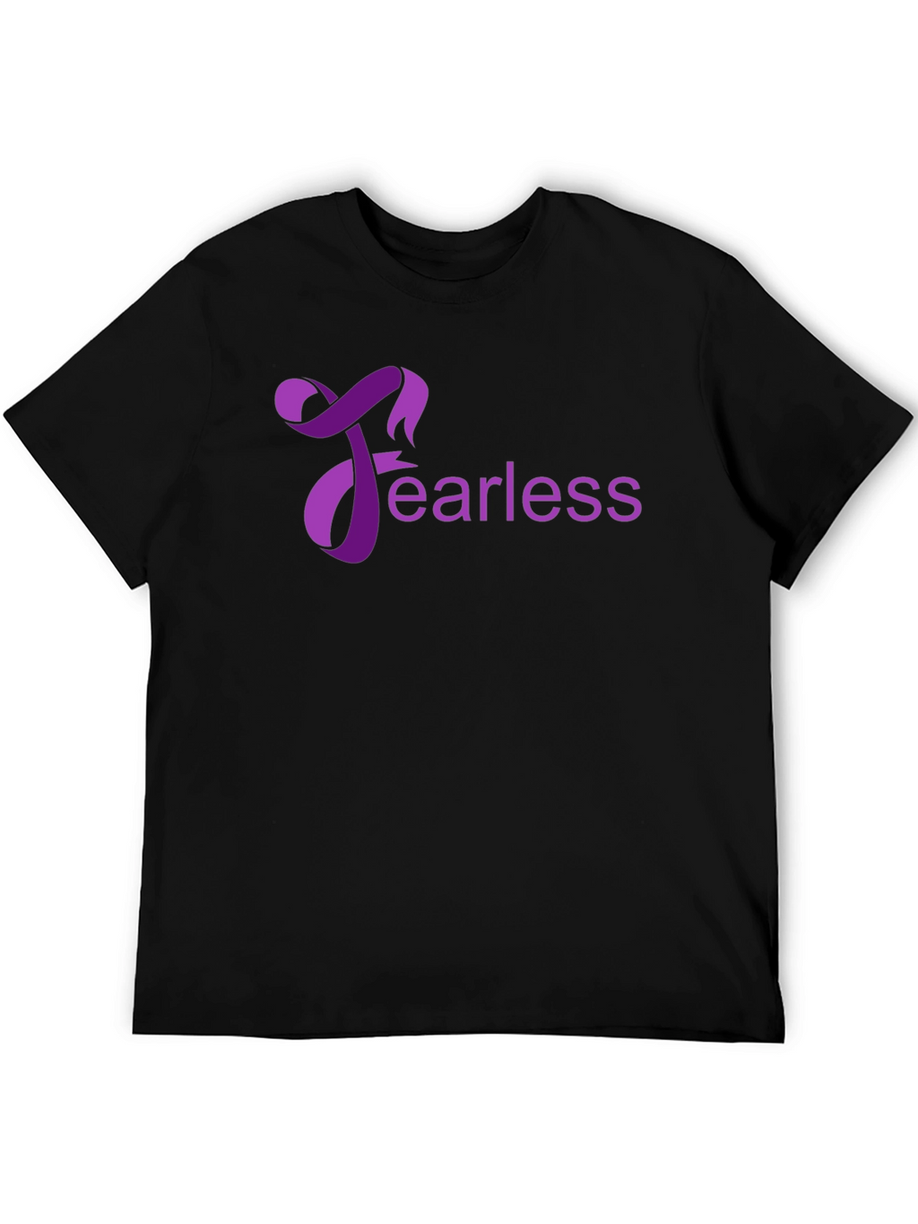 Fearless Graphic Tee - Black Cotton Casual Wear