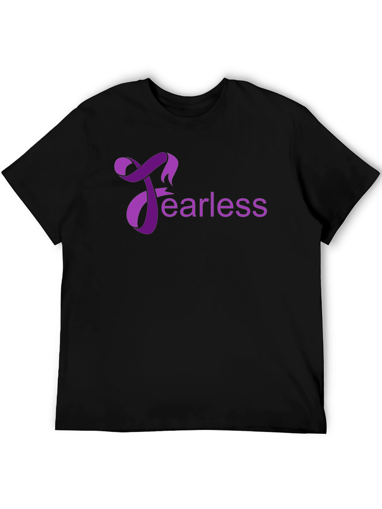 Fearless Graphic Tee - Black Cotton Casual Wear