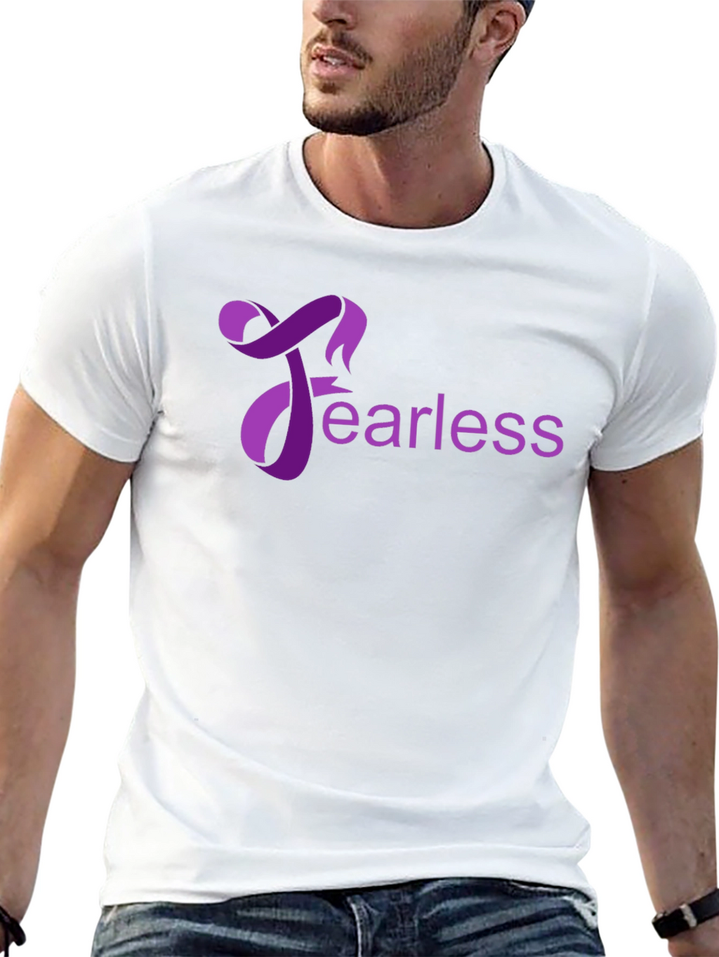 Fearless Graphic Tee - Black Cotton Casual Wear