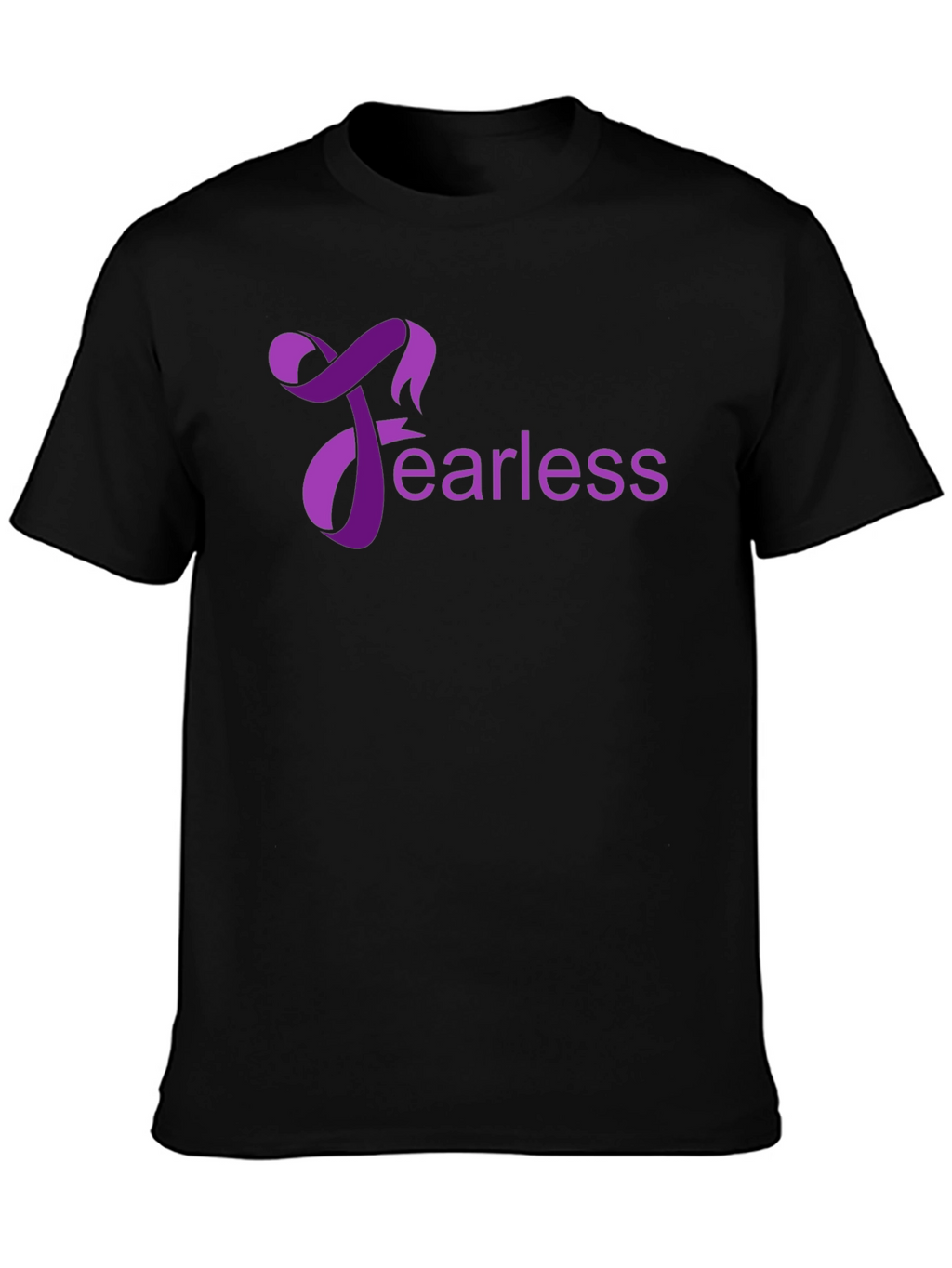 Fearless Graphic Tee - Black Cotton Casual Wear