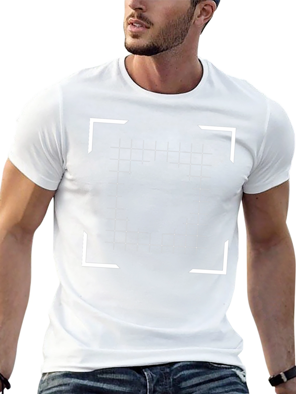 Abstract Grid T-Shirt - Modern Minimalist Design