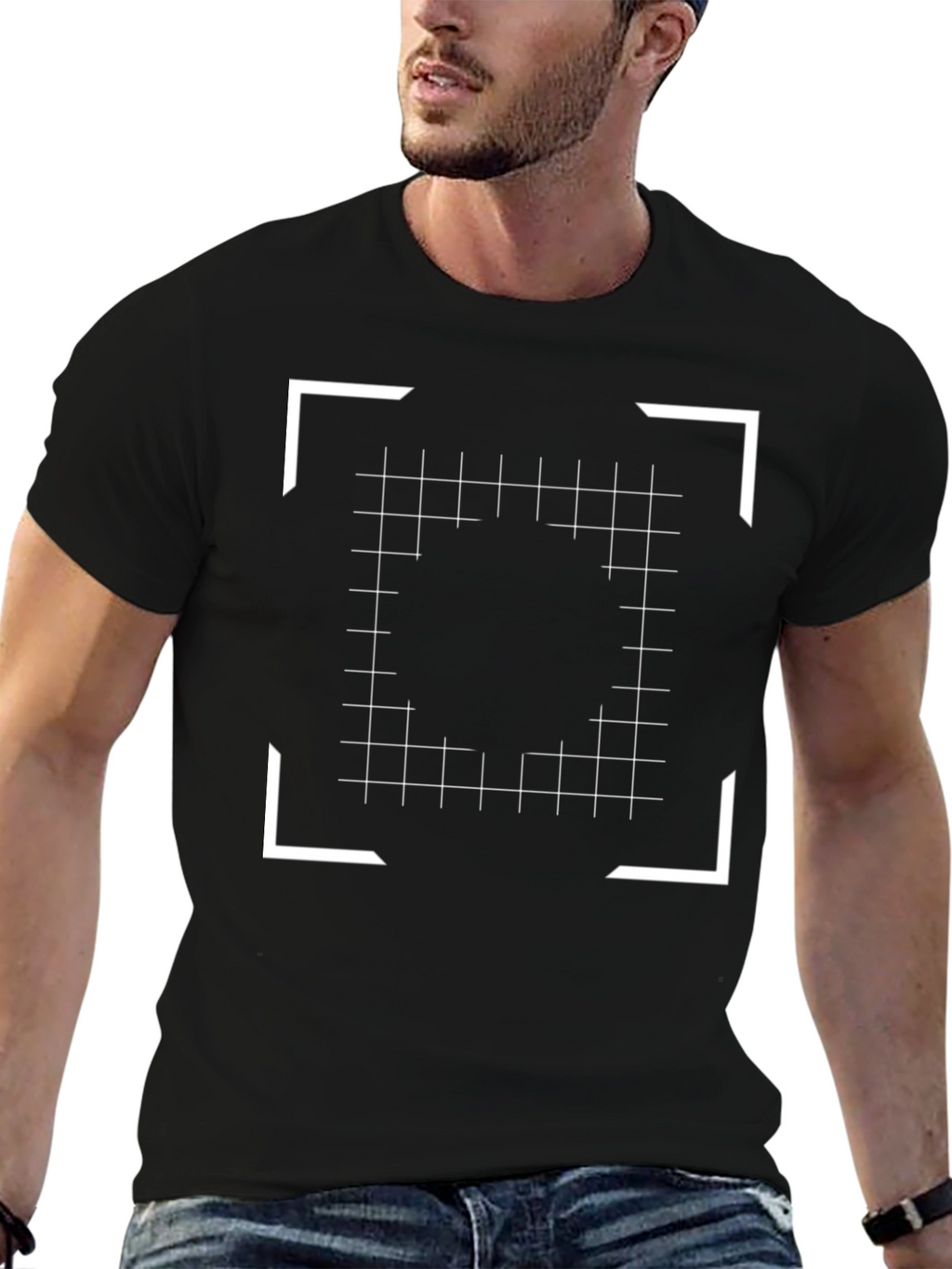 Abstract Grid T-Shirt - Modern Minimalist Design