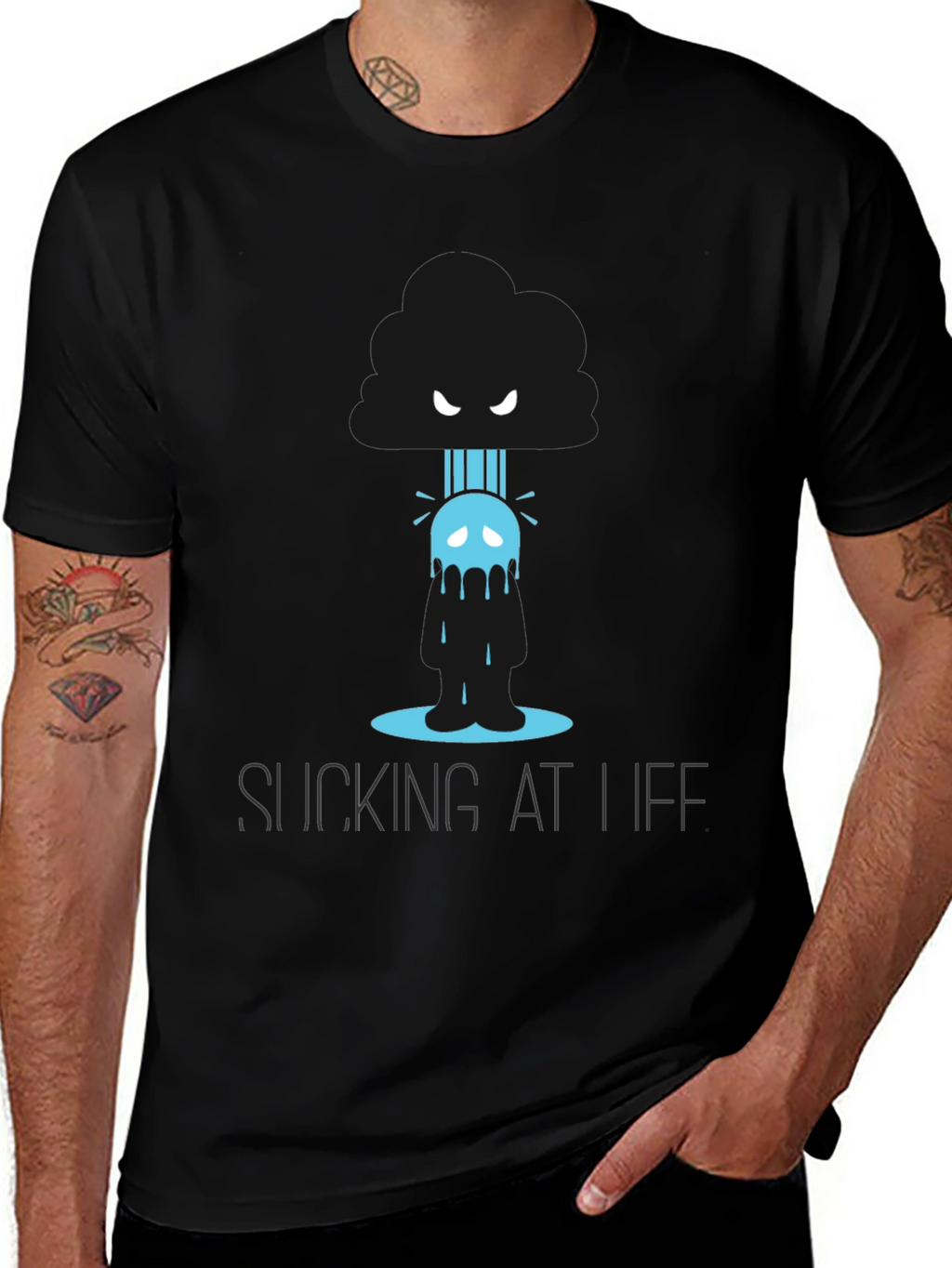 Sucking At Life T-Shirt Funny Graphic Tee