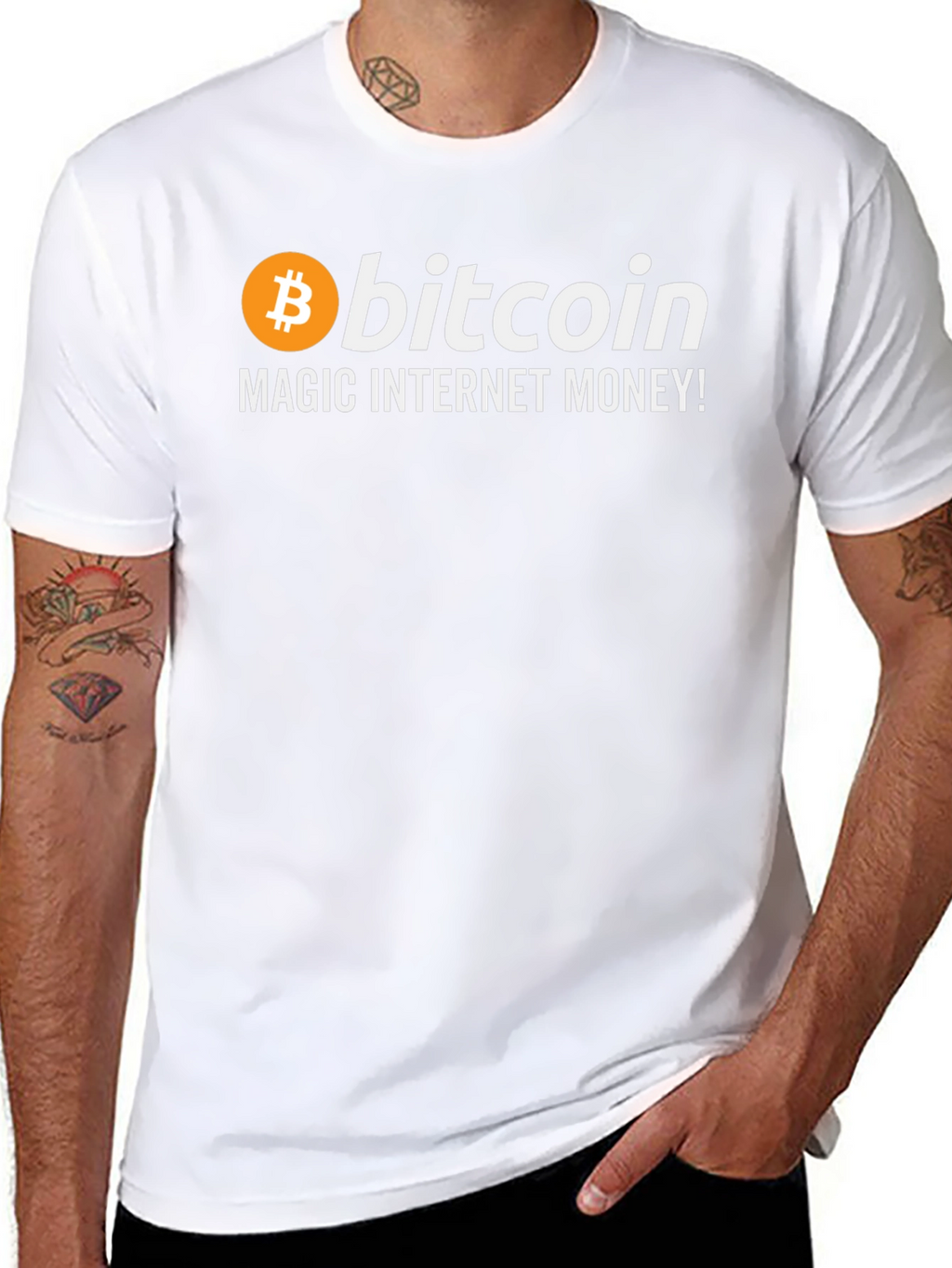 Bitcoin Magic Internet Money Black T-Shirt