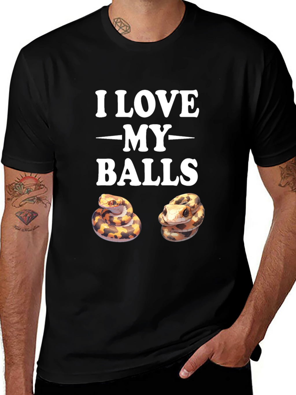 I Love My Balls Python Snake T-Shirt