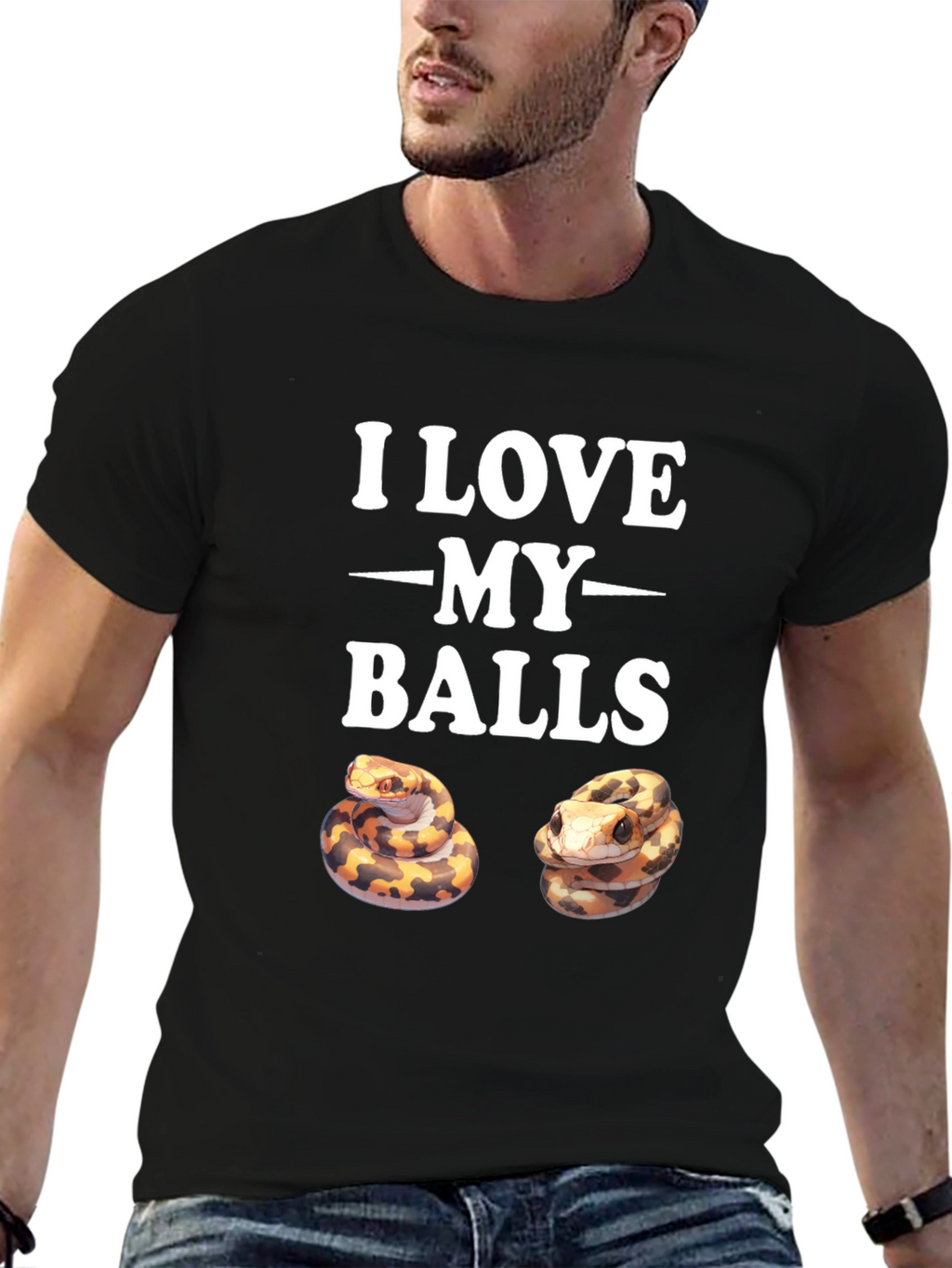I Love My Balls Python Snake T-Shirt