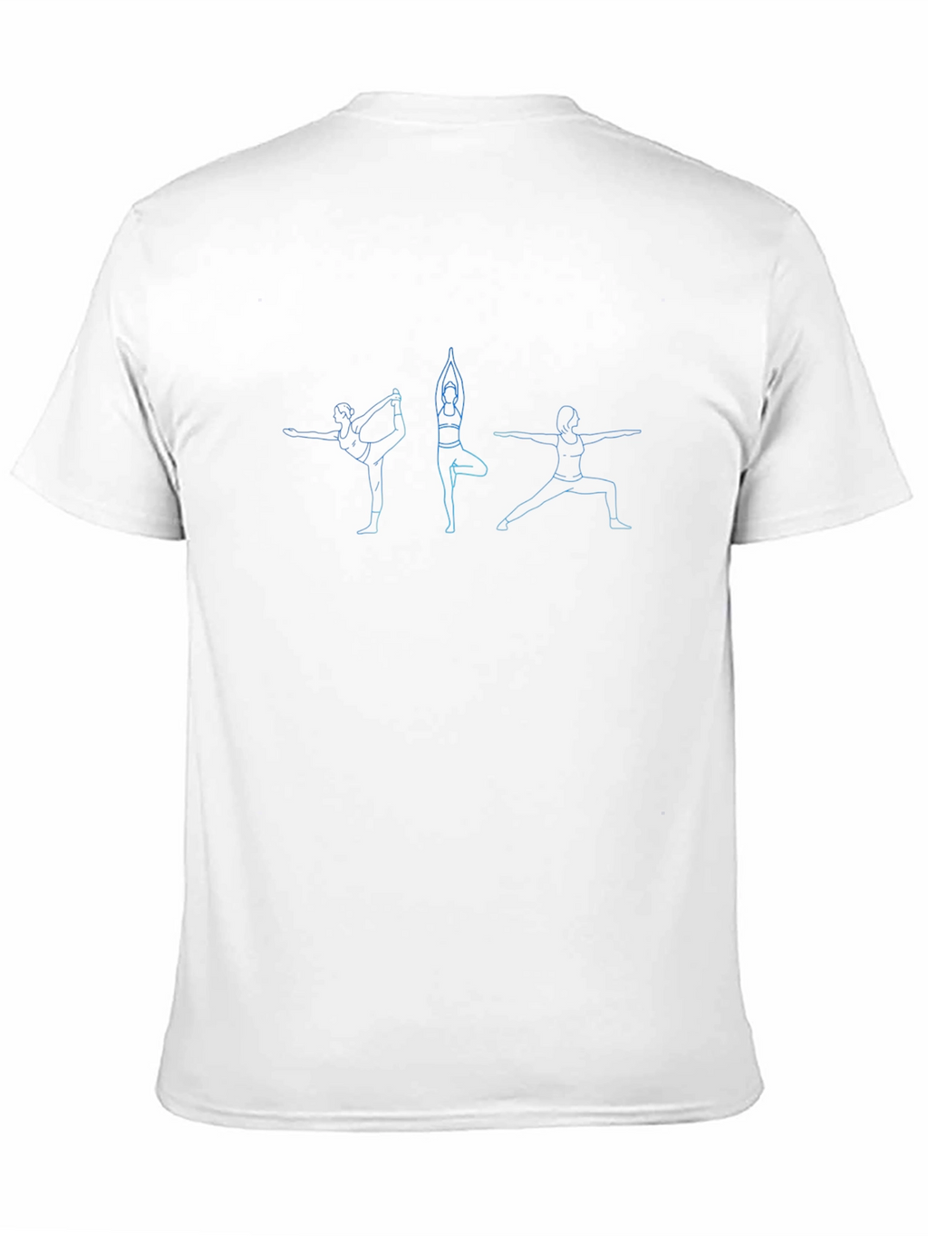 Yoga Poses Graphic Print Black T-Shirt