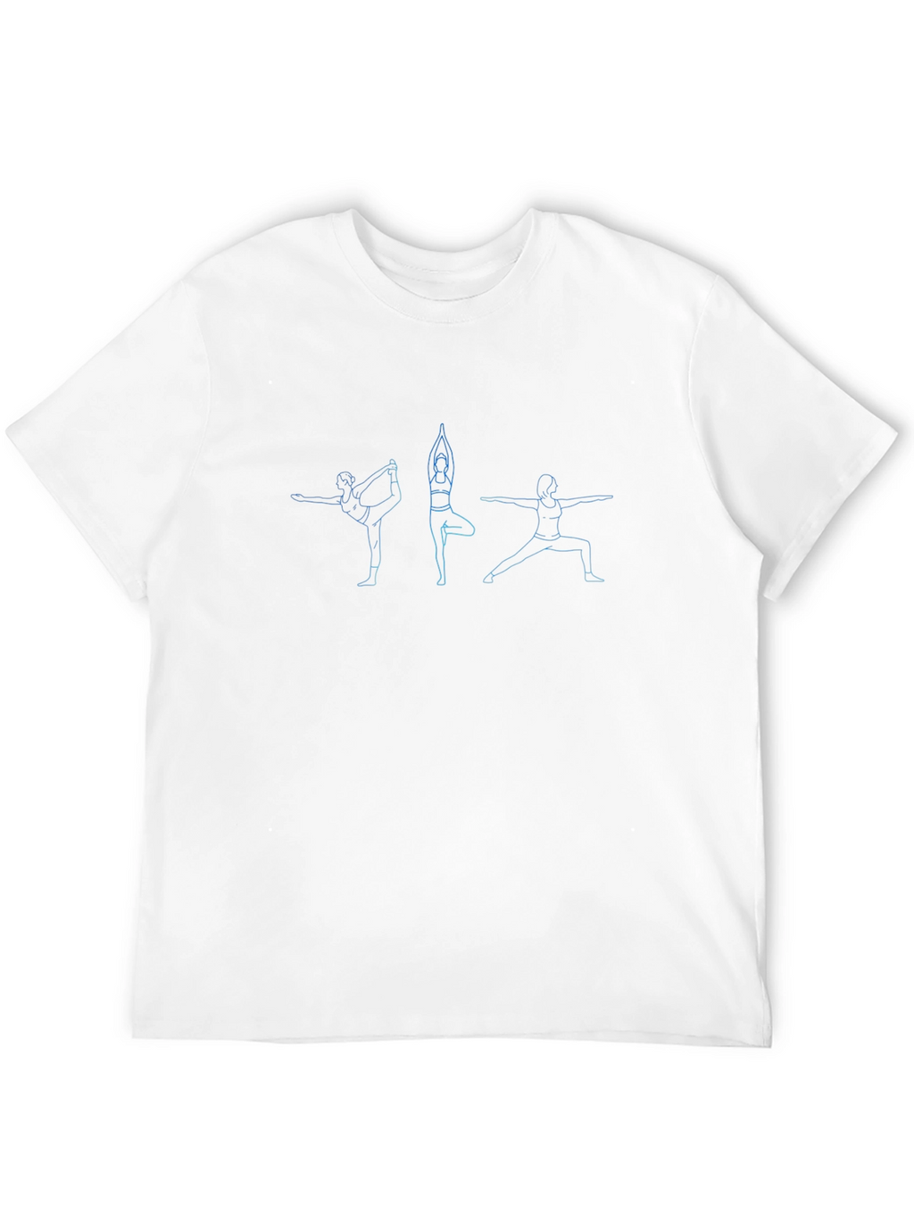 Yoga Poses Graphic Print Black T-Shirt