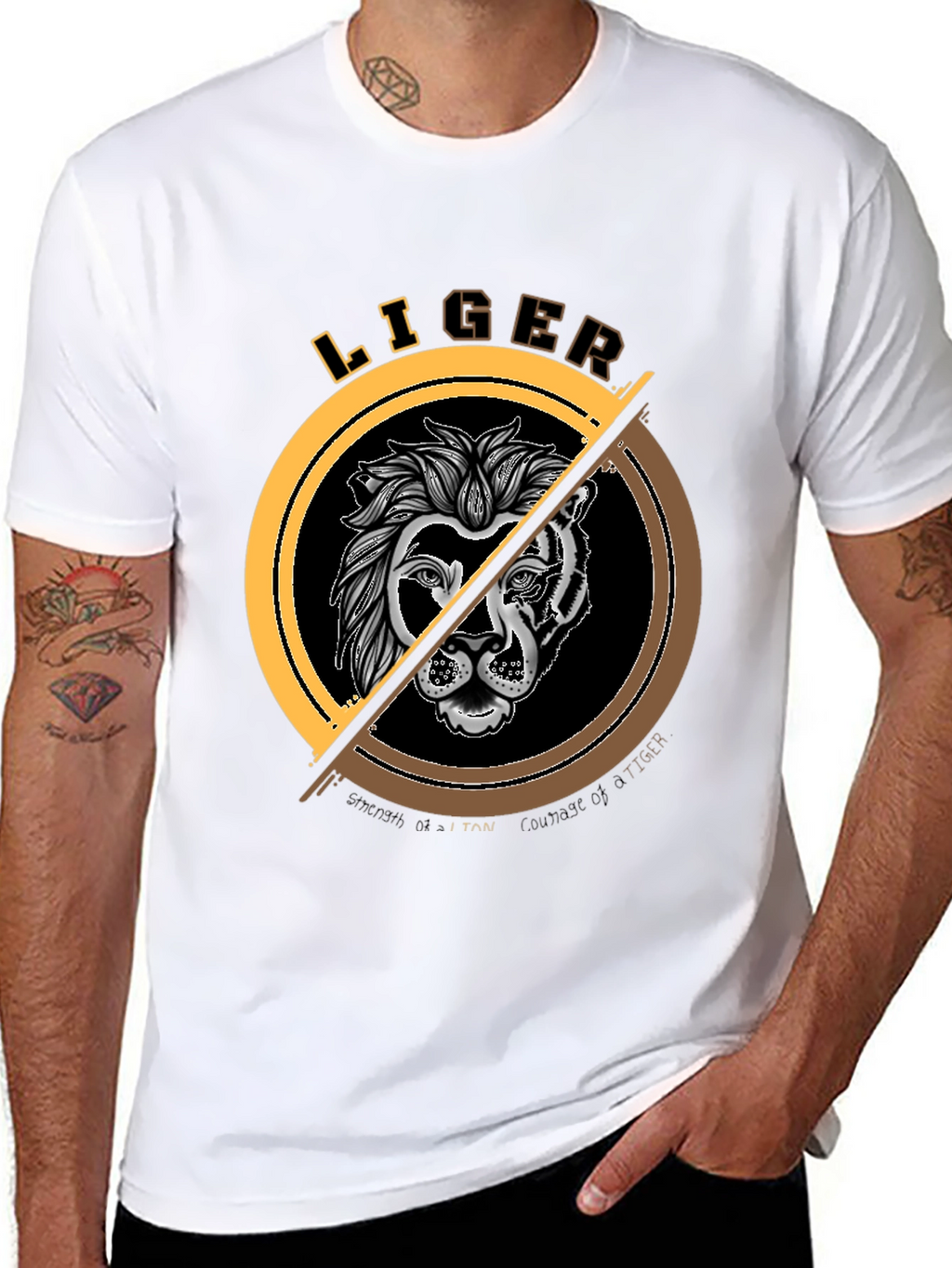 Liger Graphic Tee - Strength and Courage Shirt