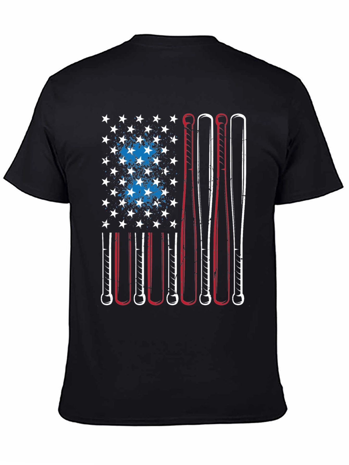 American Flag Baseball Bat T-Shirt