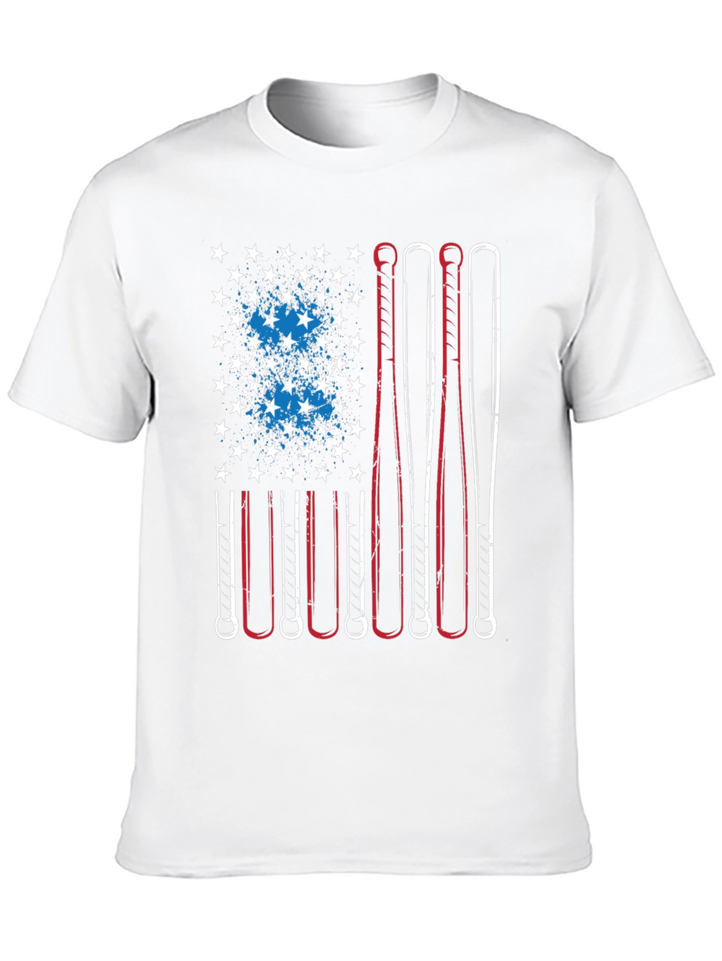 American Flag Baseball Bat T-Shirt