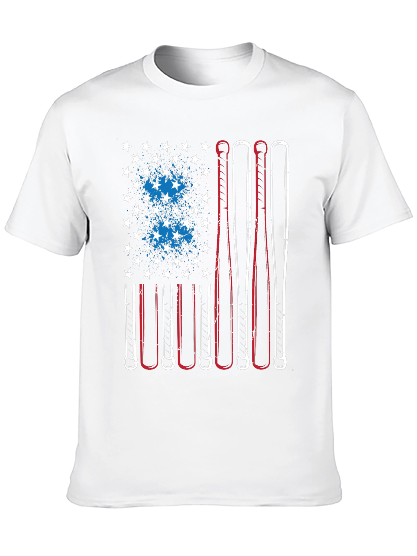 American Flag Baseball Bat T-Shirt