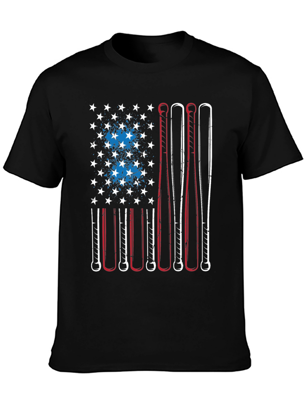American Flag Baseball Bat T-Shirt