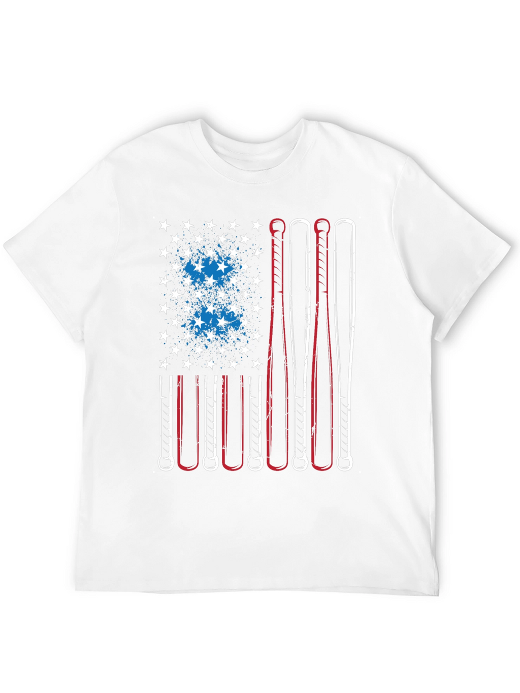American Flag Baseball Bat T-Shirt