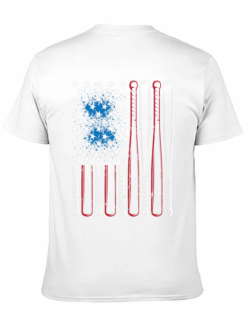 American Flag Baseball Bat T-Shirt