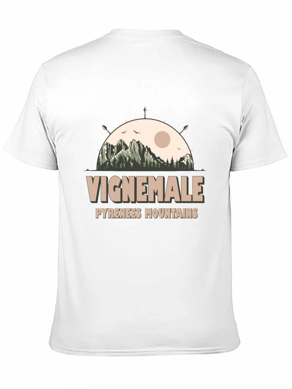 Vignemale Pyrenees Mountains Graphic Tee - Black