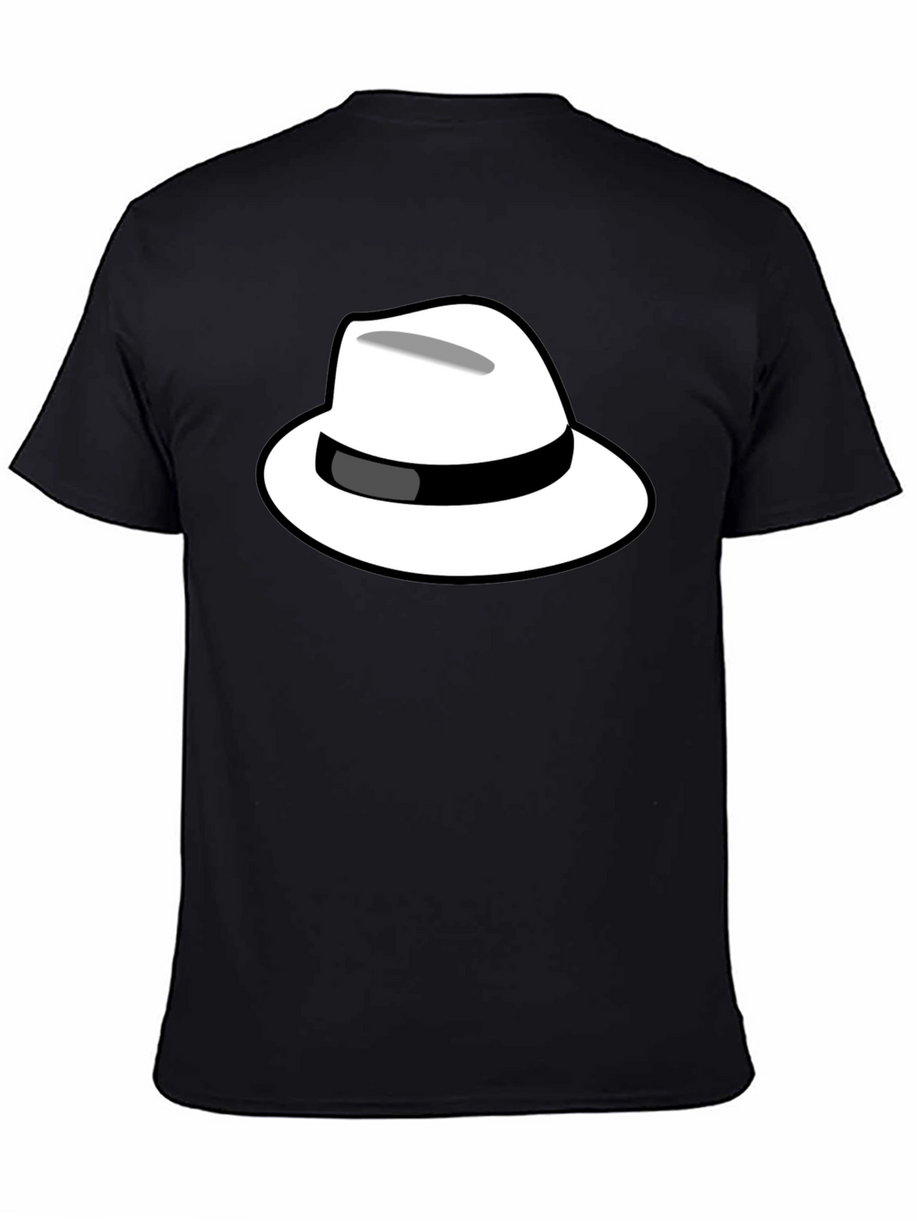 Cool Hat Graphic Tee - Black Cotton T-Shirt