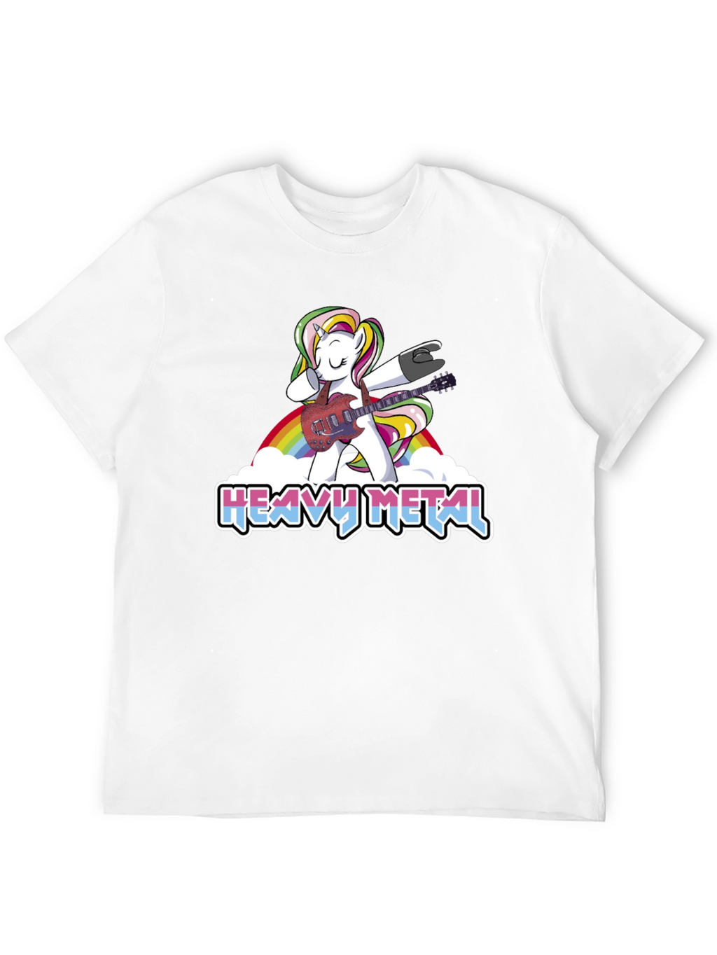 Unicorn Heavy Metal Guitarist T-Shirt