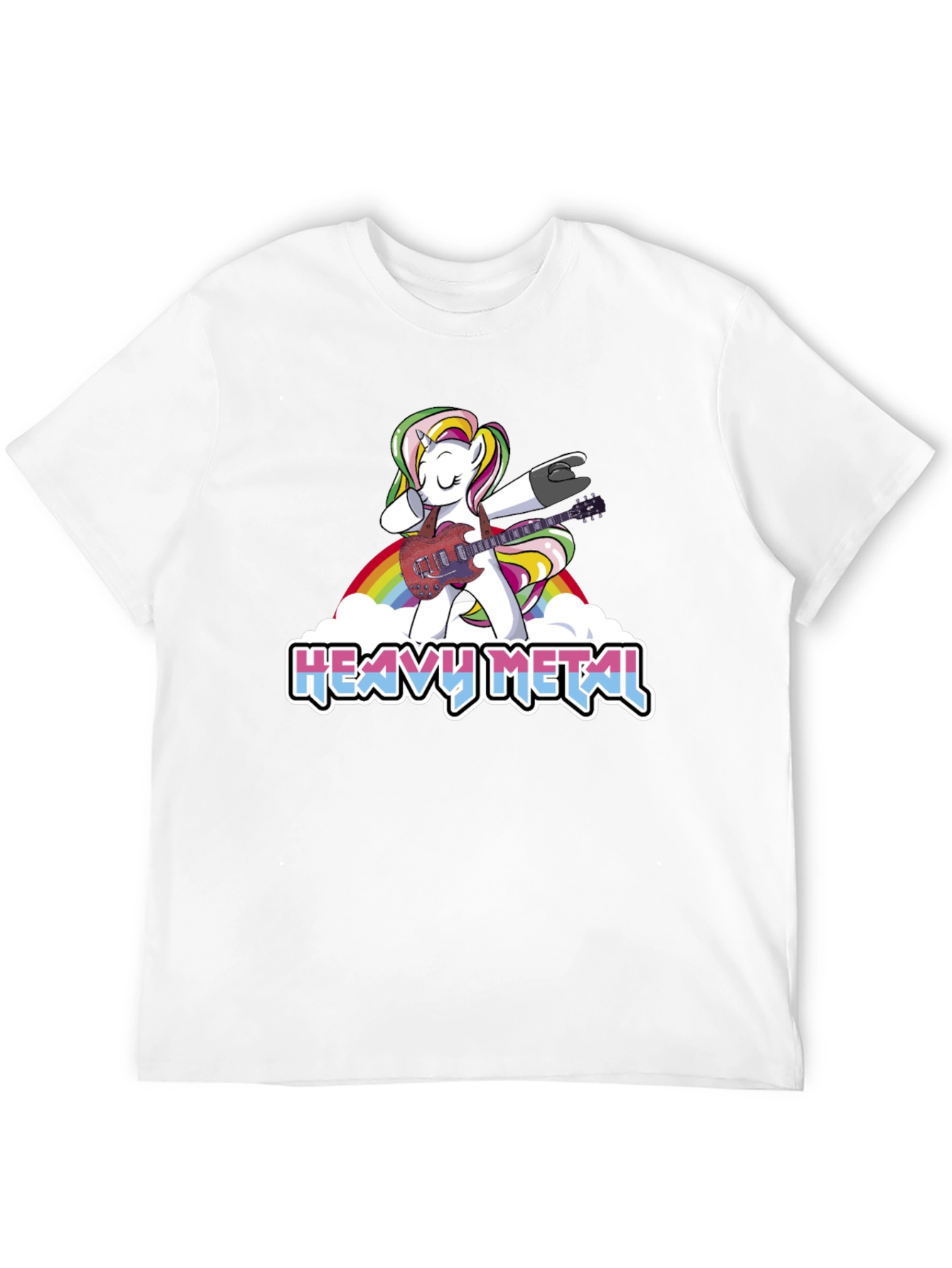 Unicorn Heavy Metal Guitarist T-Shirt