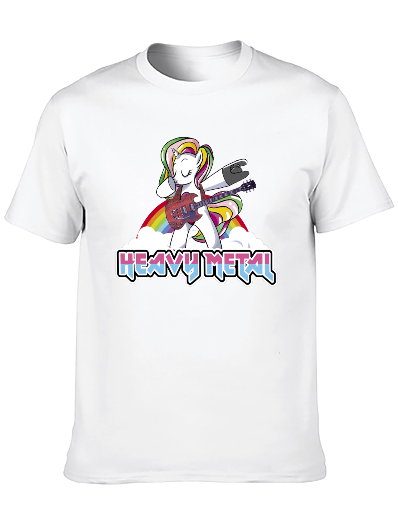 Unicorn Heavy Metal Guitarist T-Shirt