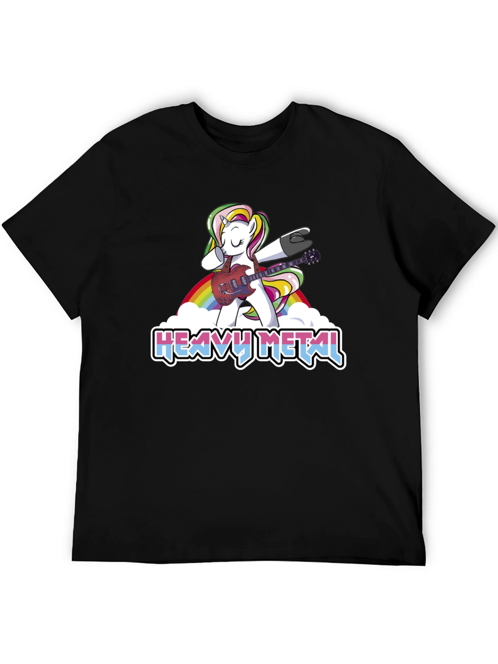 Unicorn Heavy Metal Guitarist T-Shirt