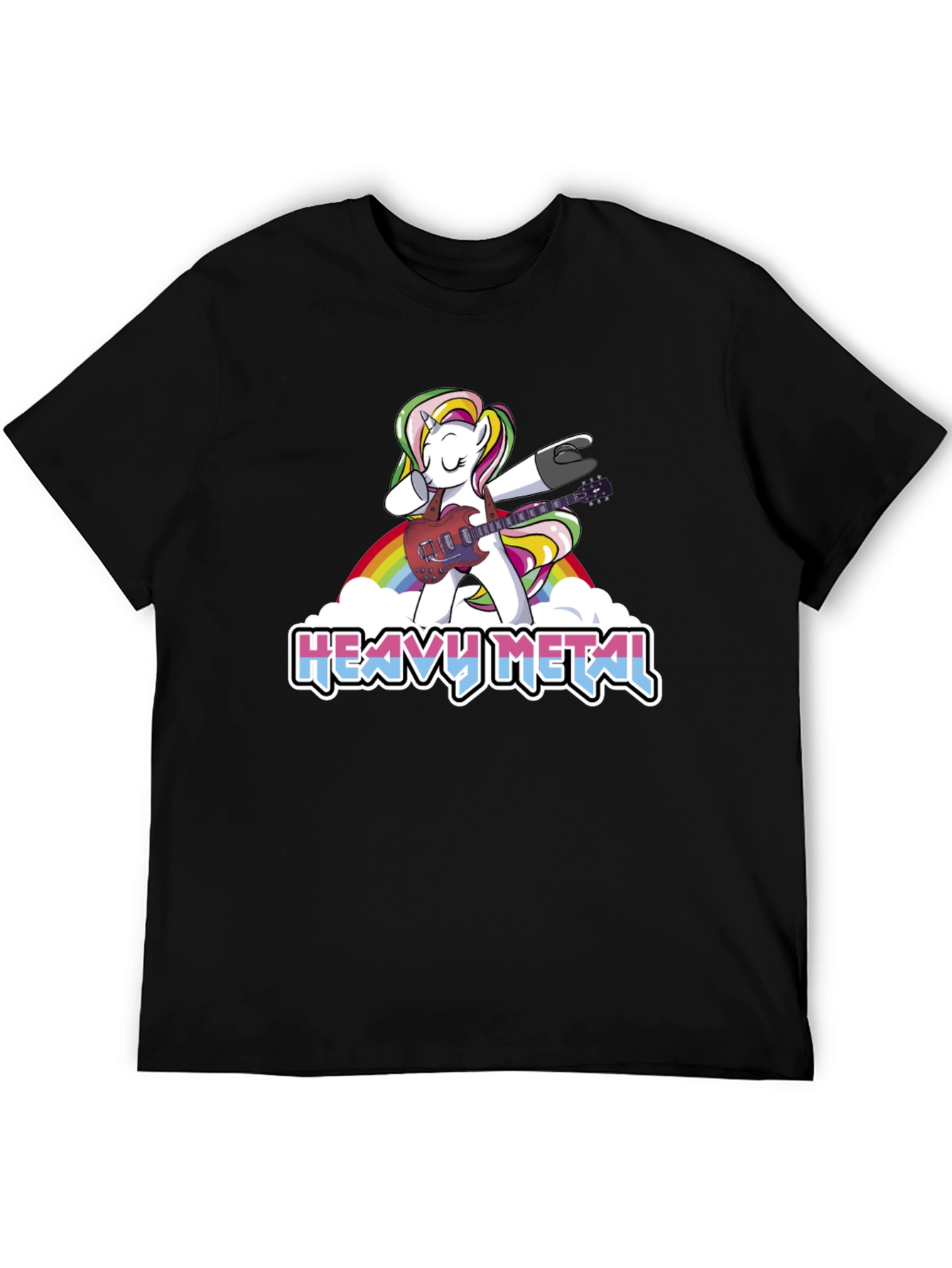 Unicorn Heavy Metal Guitarist T-Shirt
