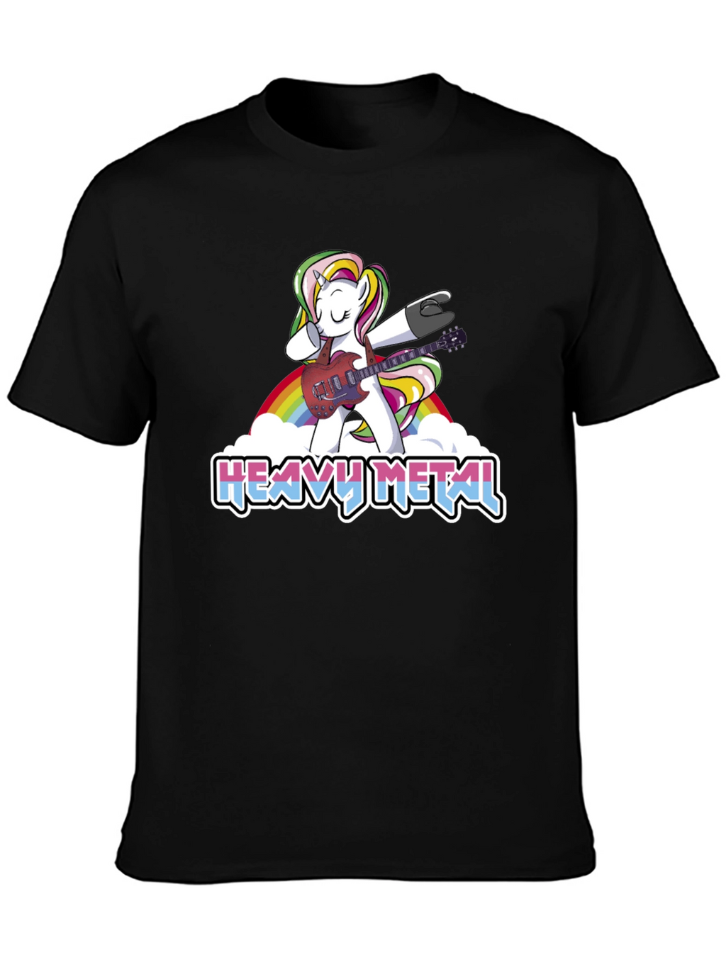 Unicorn Heavy Metal Guitarist T-Shirt