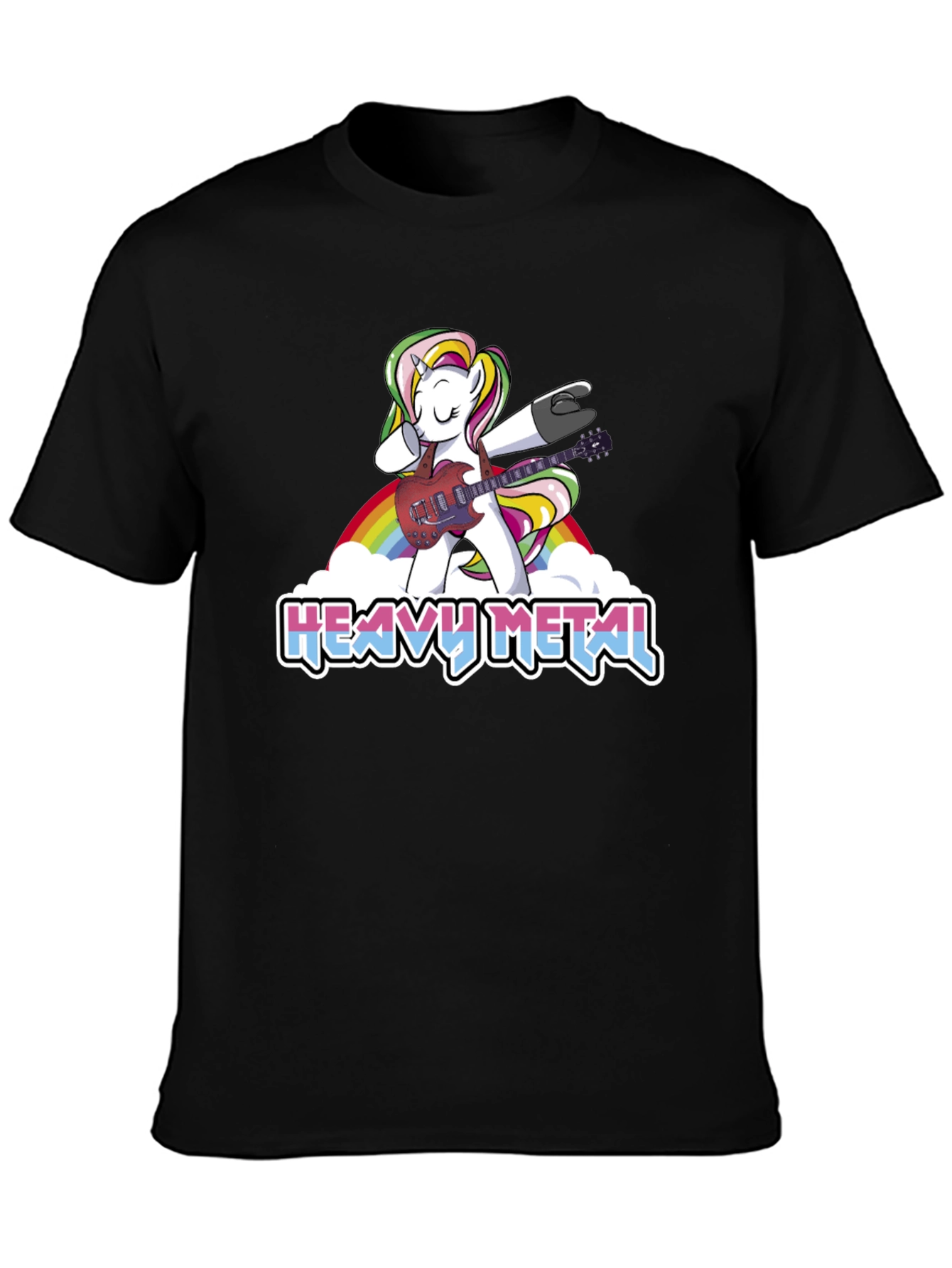 Unicorn Heavy Metal Guitarist T-Shirt
