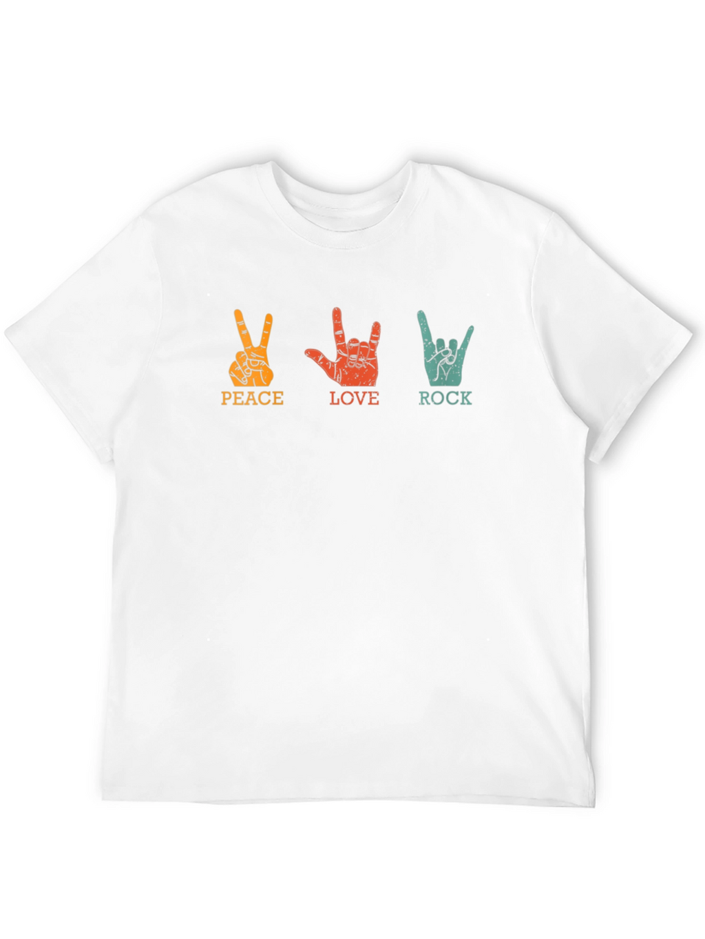 Peace Love Rock Graphic Tee - Classic Black T-Shirt