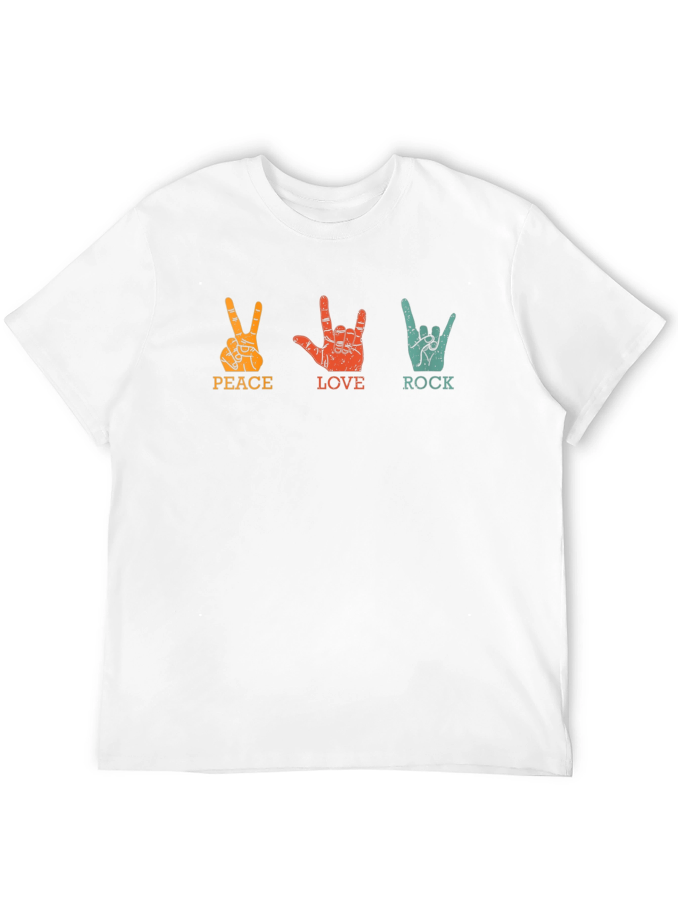 Peace Love Rock Graphic Tee - Classic Black T-Shirt