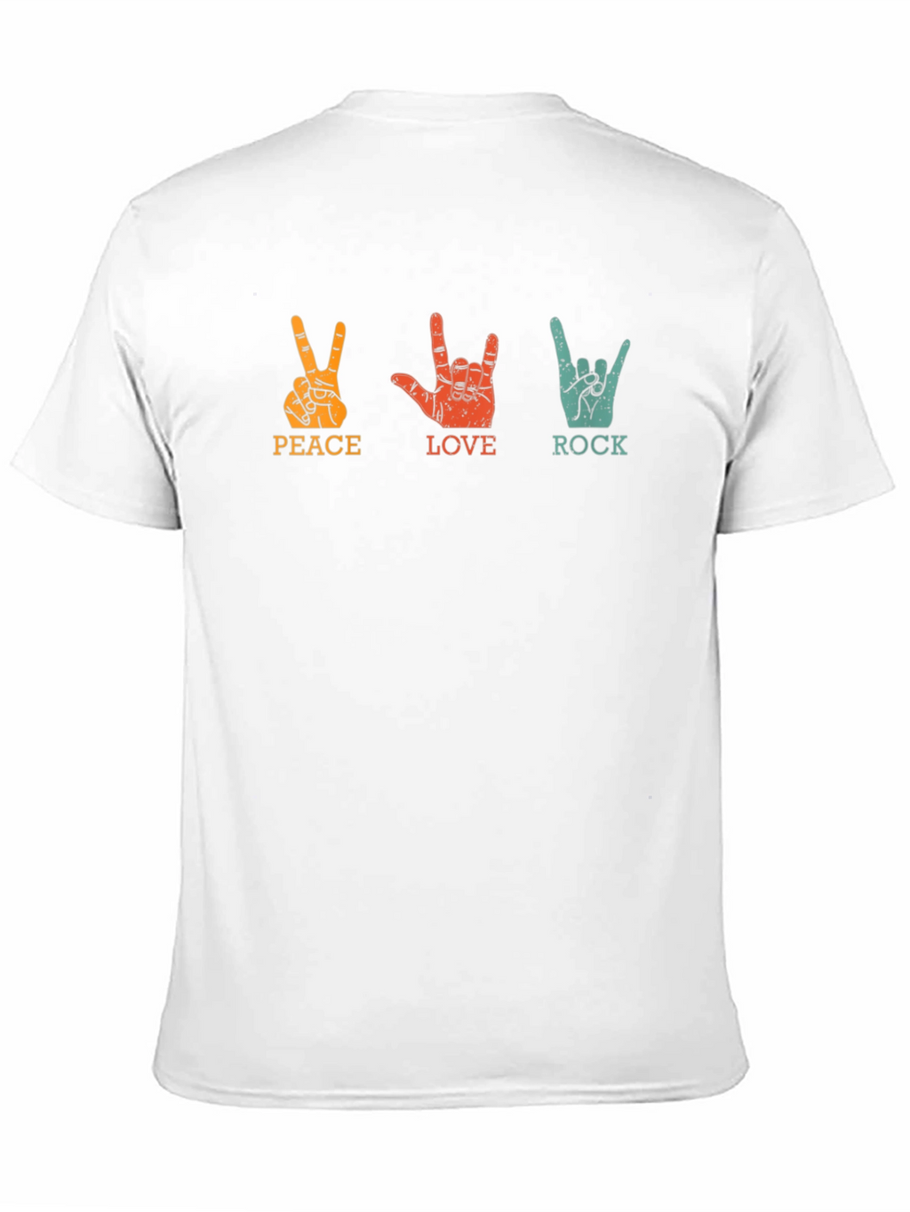 Peace Love Rock Graphic Tee - Classic Black T-Shirt