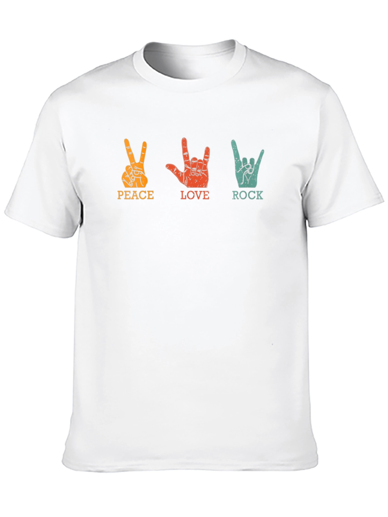 Peace Love Rock Graphic Tee - Classic Black T-Shirt
