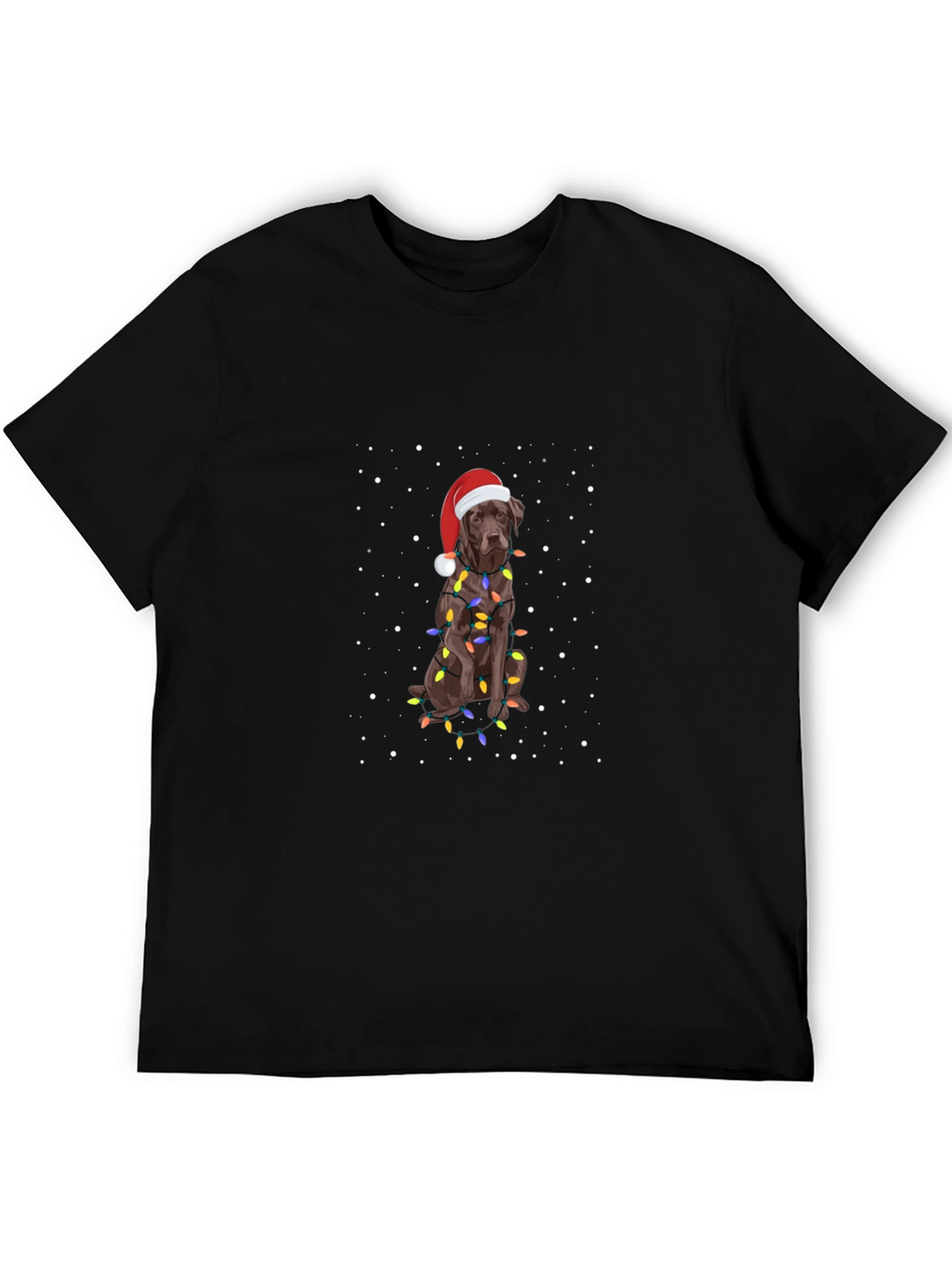 Festive Dog Christmas Lights T-Shirt