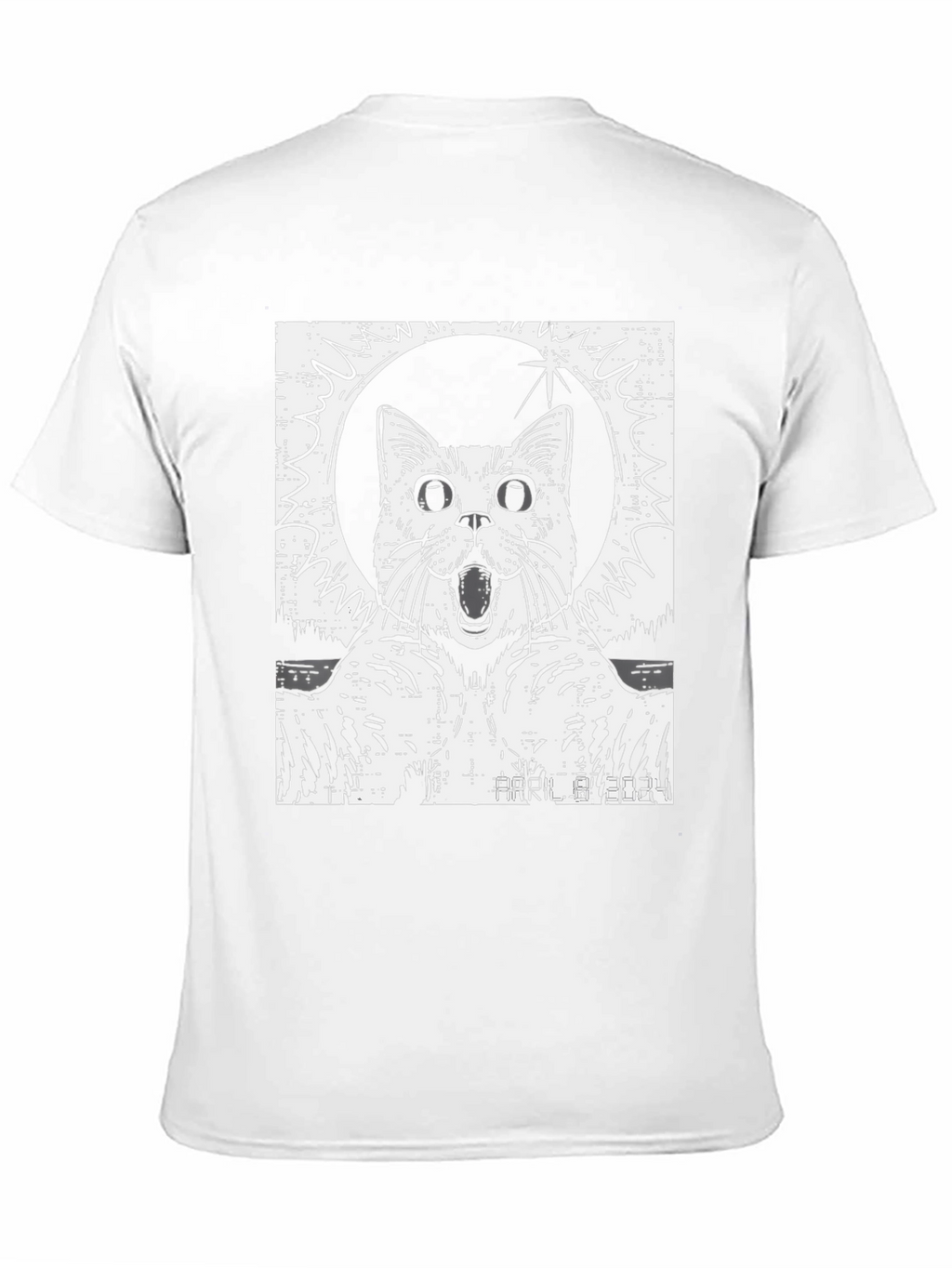 Cosmic Cat Graphic T-Shirt - Black