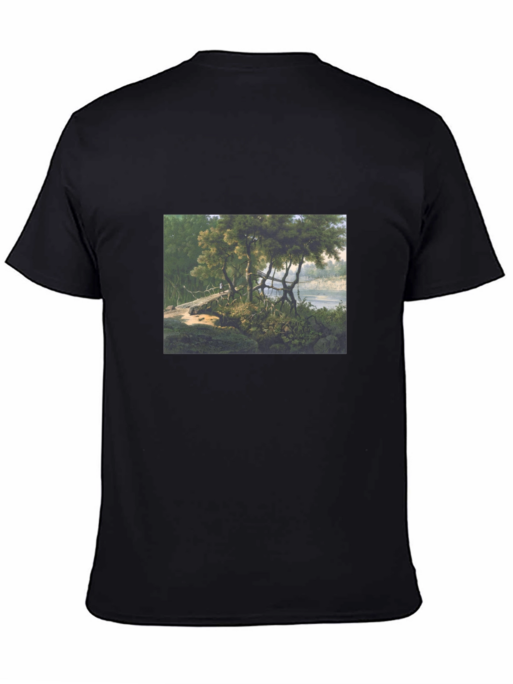 Nature Scene Black T-Shirt