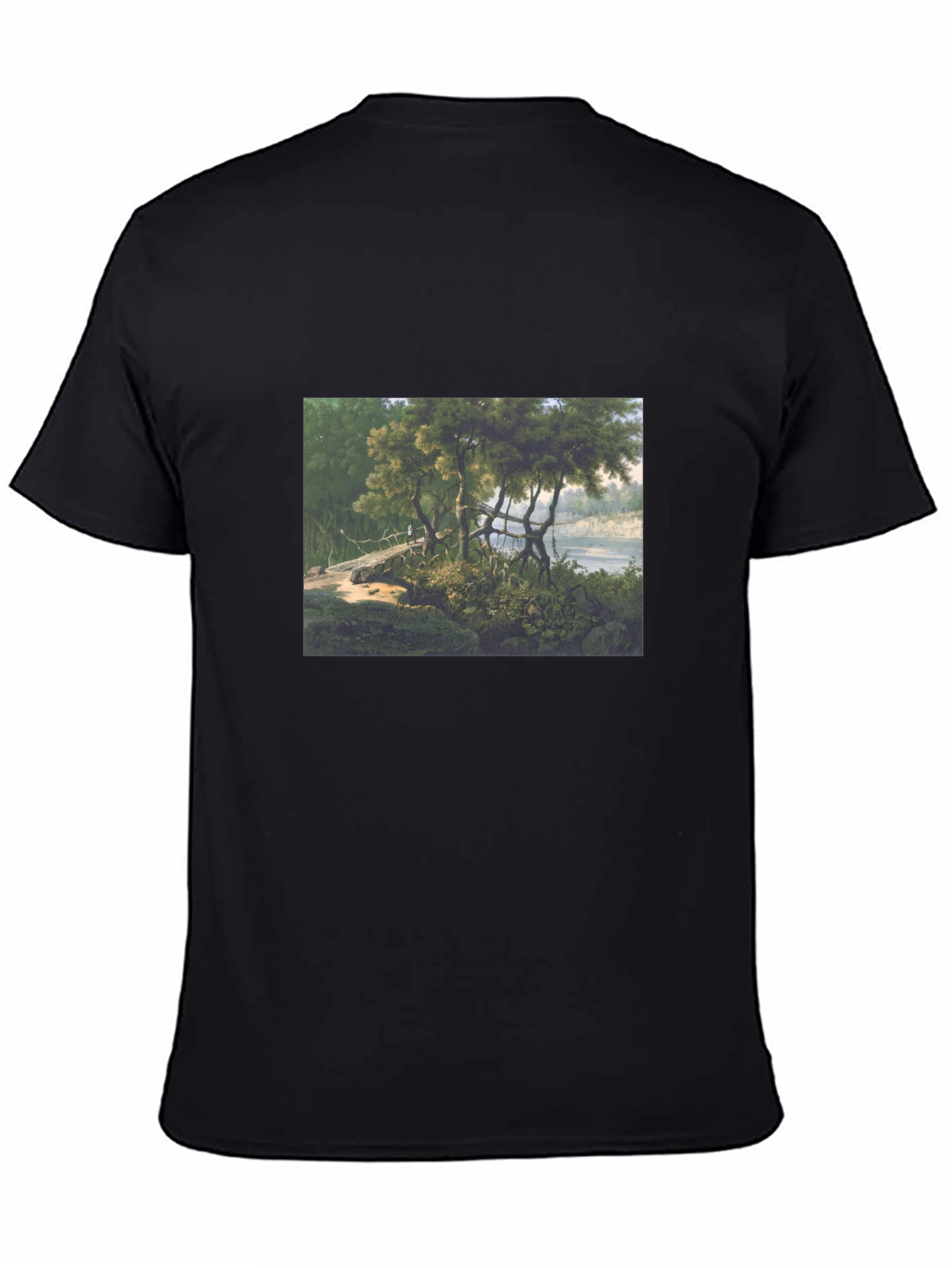 Nature Scene Black T-Shirt