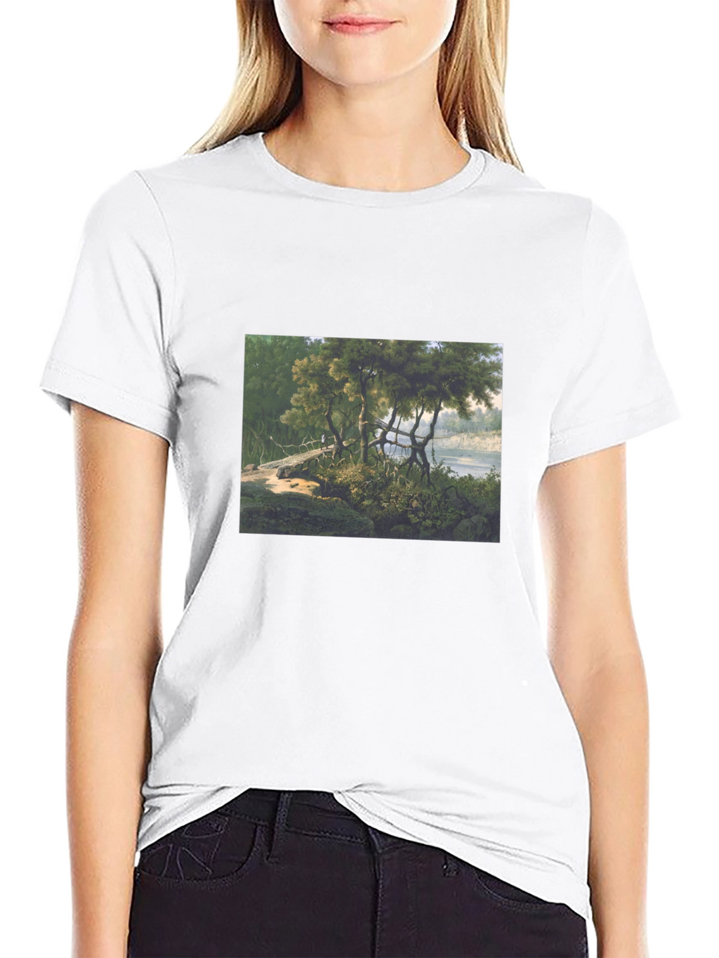 Nature Scene Black T-Shirt
