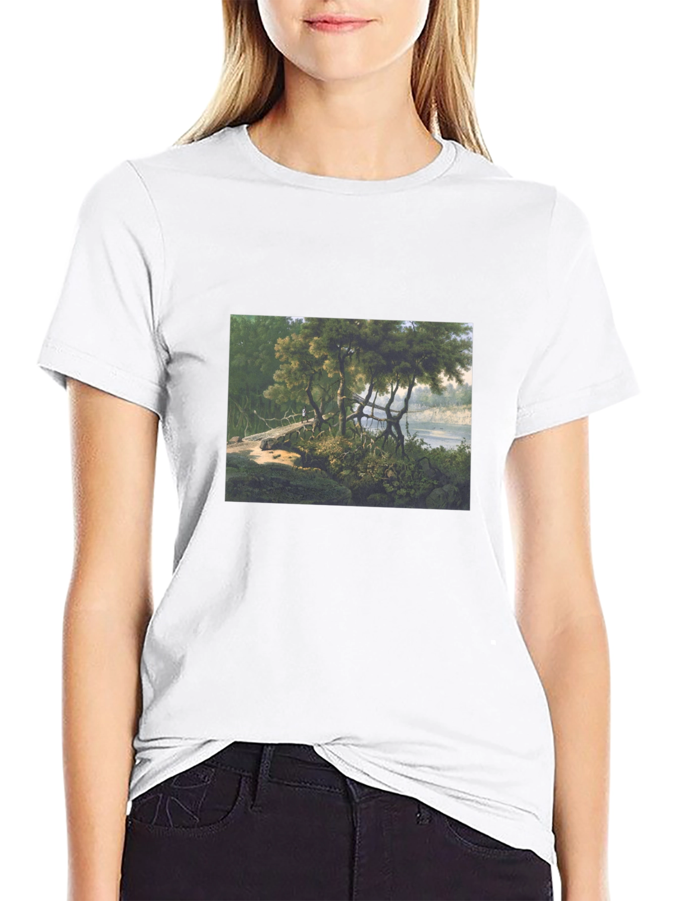 Nature Scene Black T-Shirt