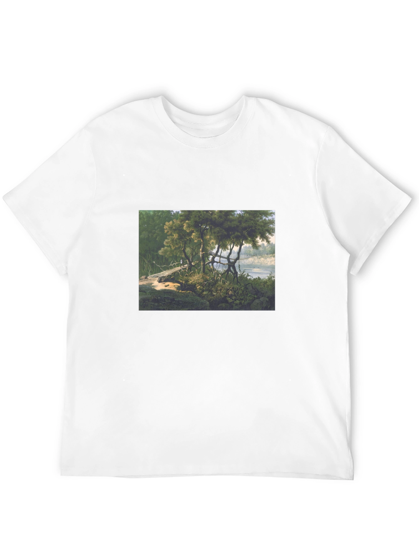 Nature Scene Black T-Shirt