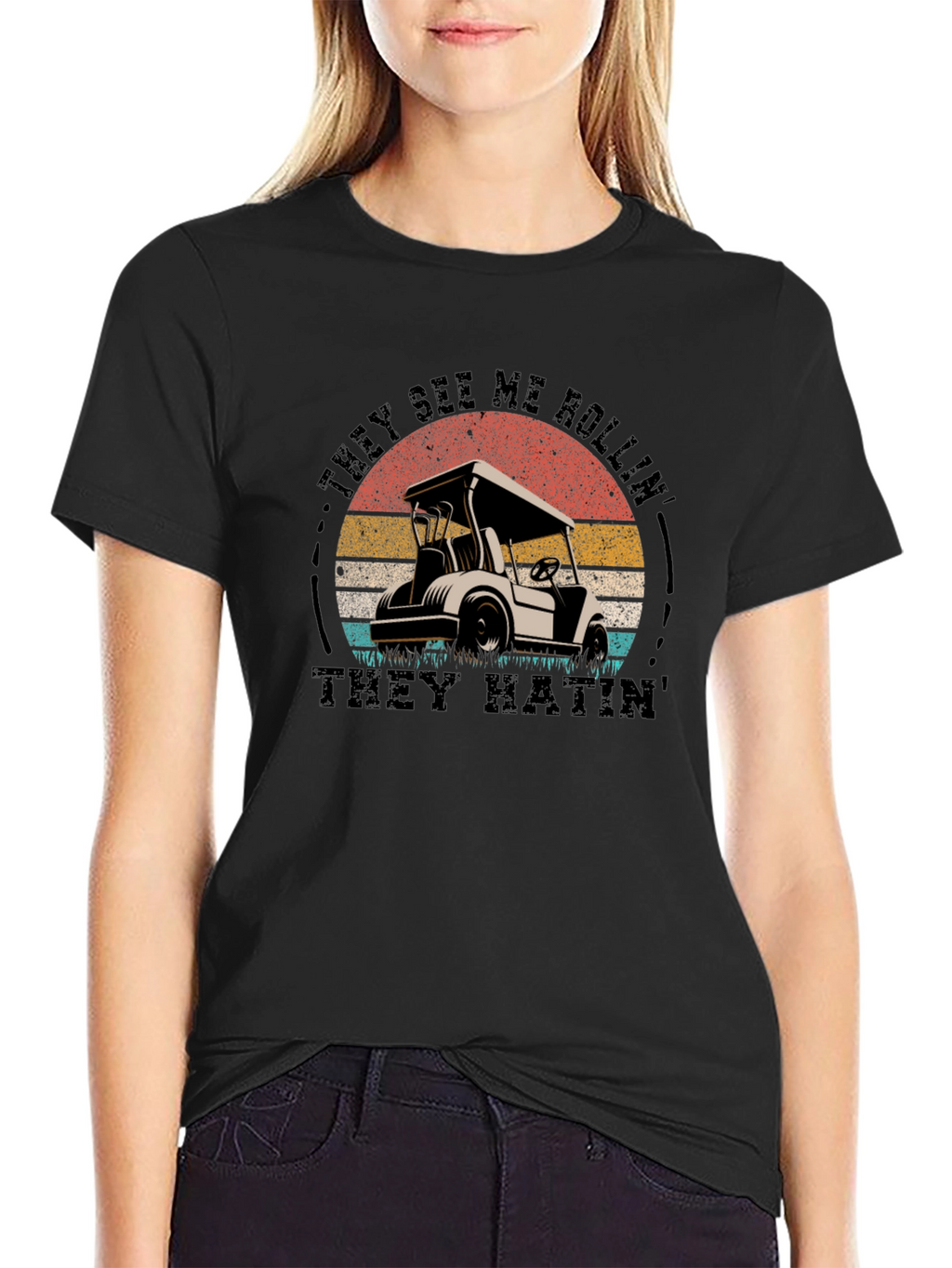 They See Me Rollin Mens Black T-Shirt