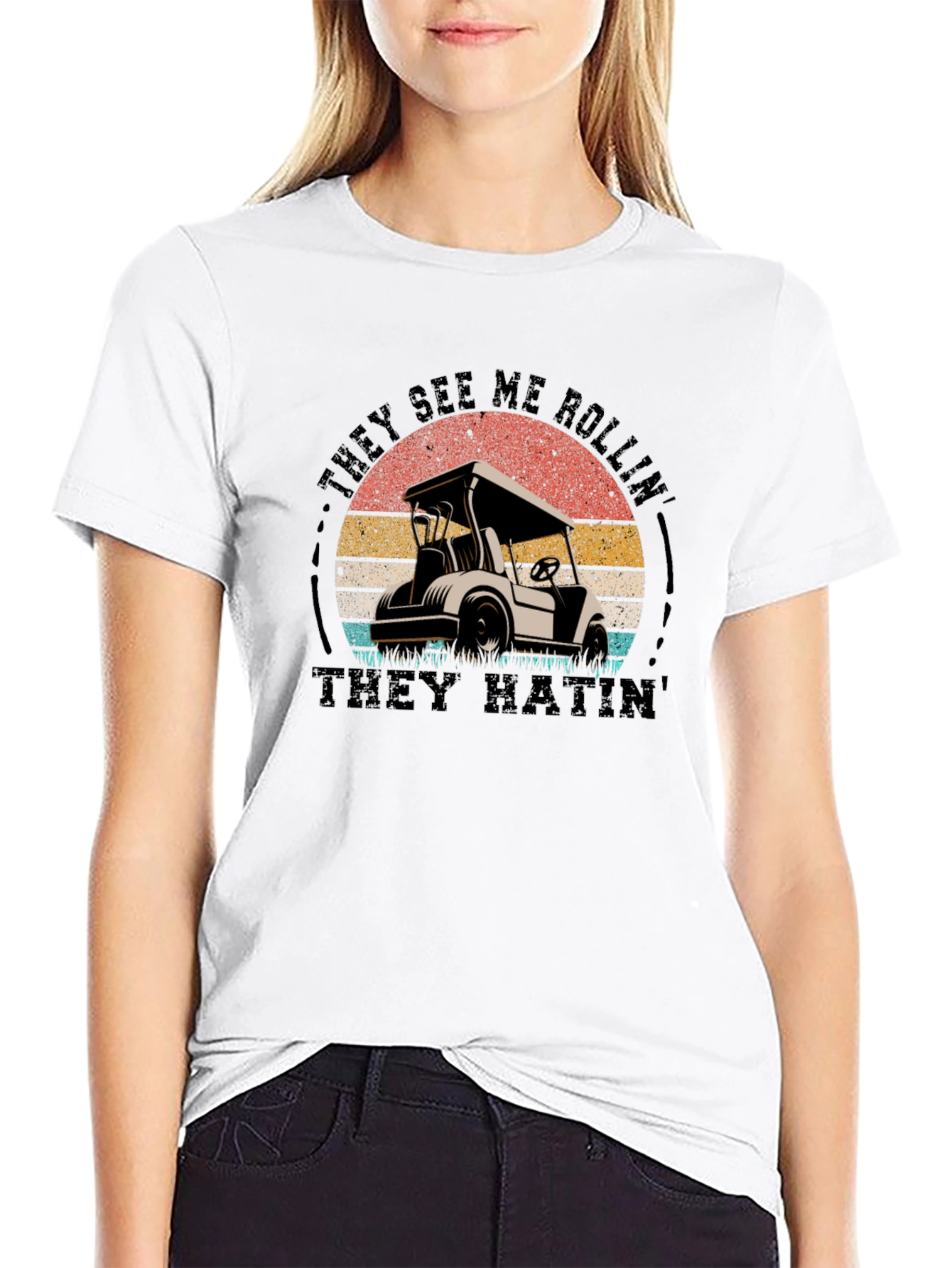 They See Me Rollin Mens Black T-Shirt