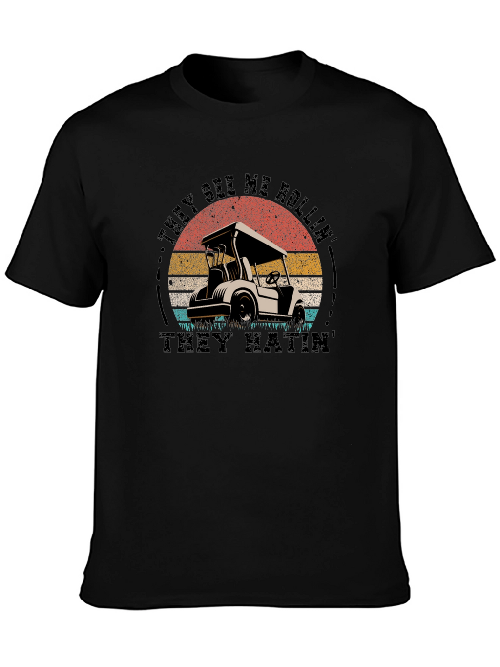 They See Me Rollin Mens Black T-Shirt