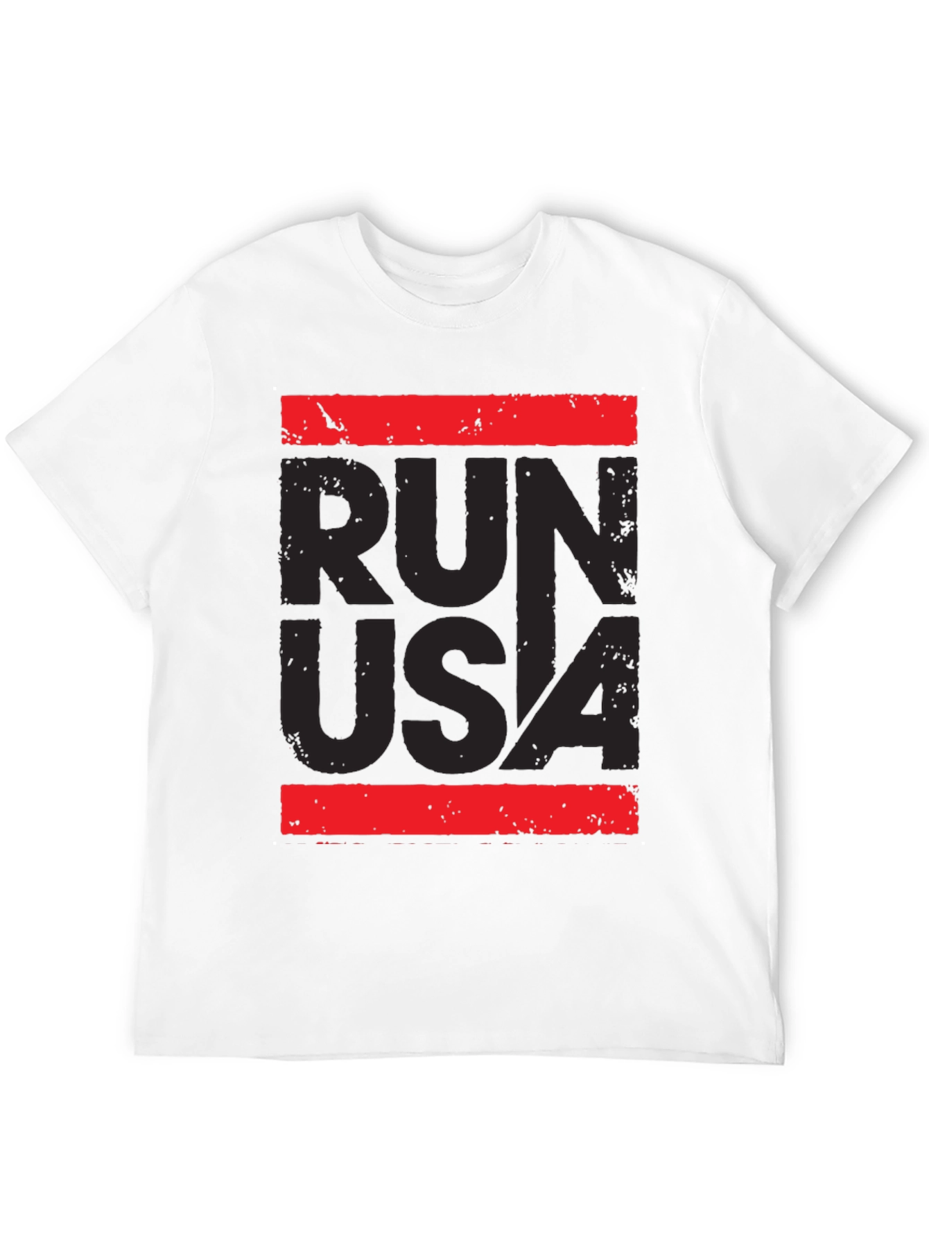 Run USA Graphic Print T-Shirt