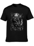 Pug Soldier Graphic Tee - Military Style