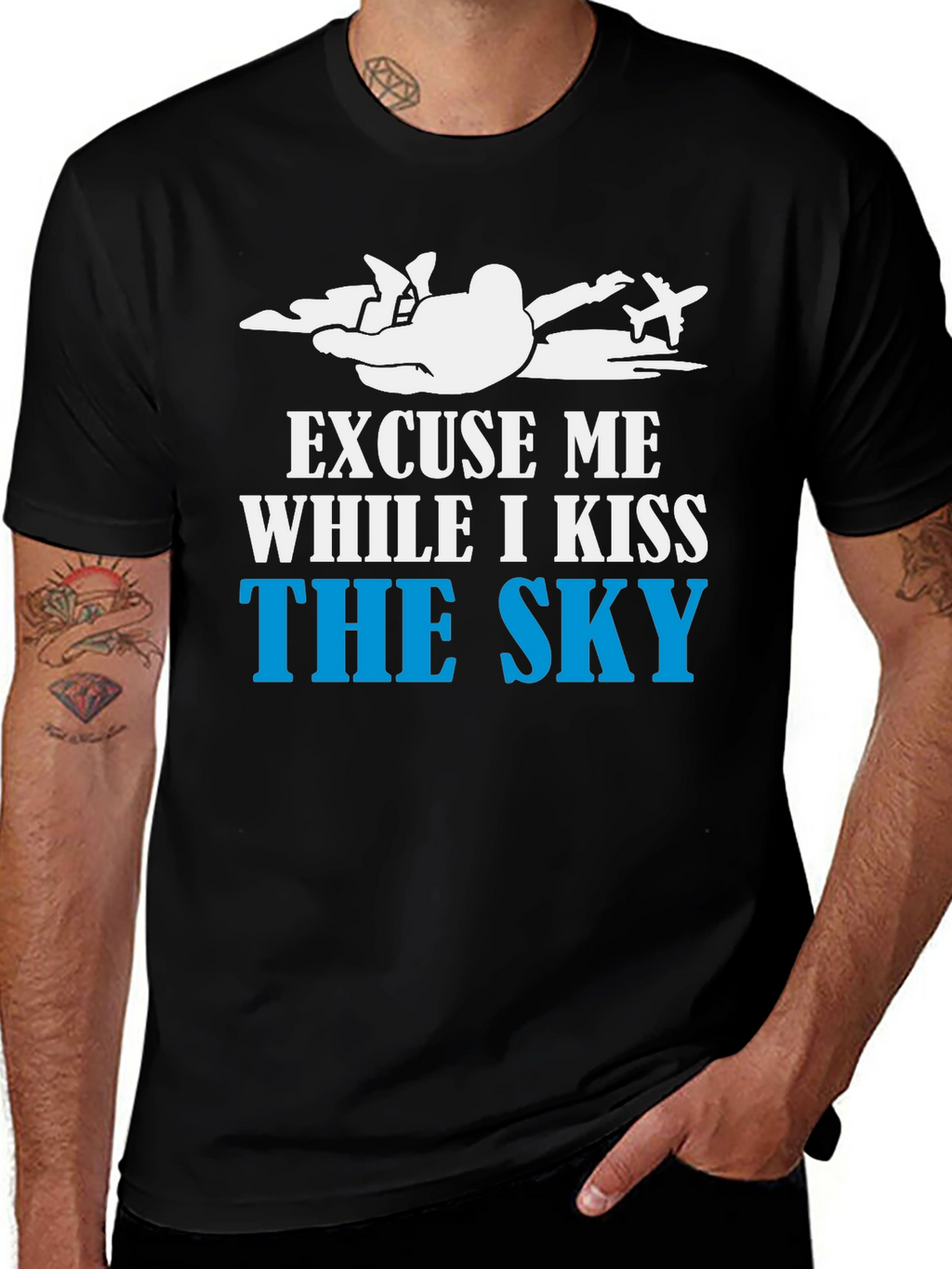 Skydiving T-Shirt - Kiss The Sky