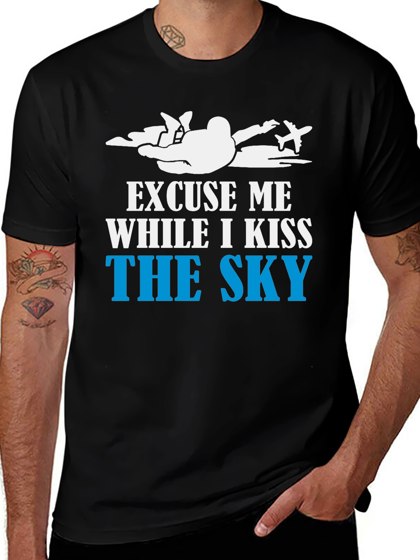Skydiving T-Shirt - Kiss The Sky