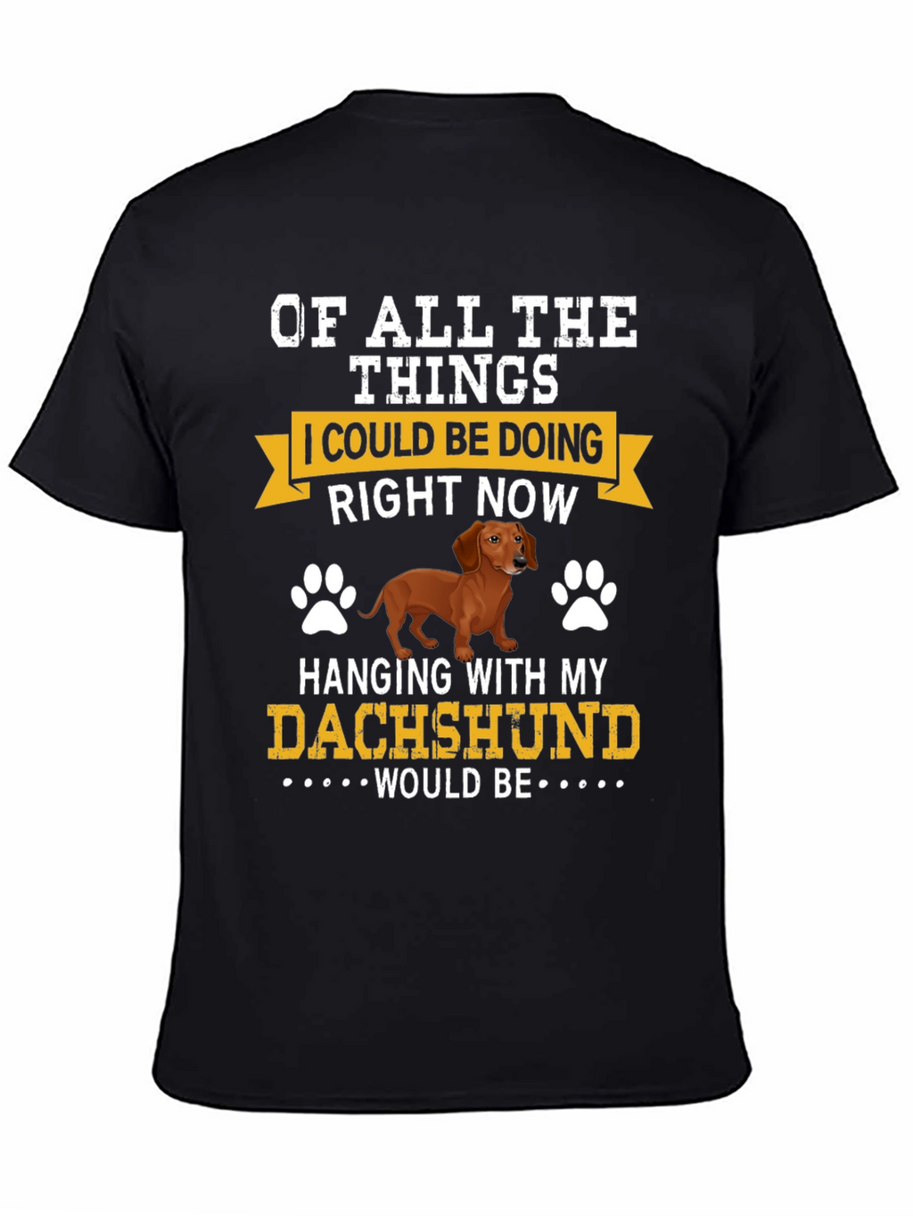 Dachshund Lover T-Shirt - Hanging with My Dog