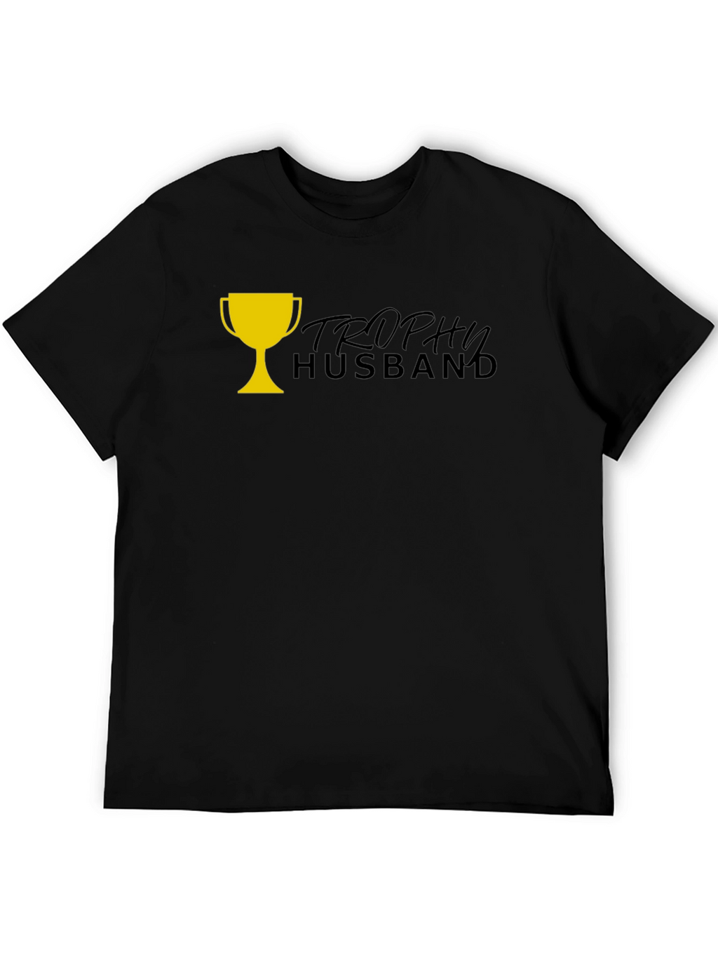 Trophy Husband Graphic Tee - Black Cotton Blend